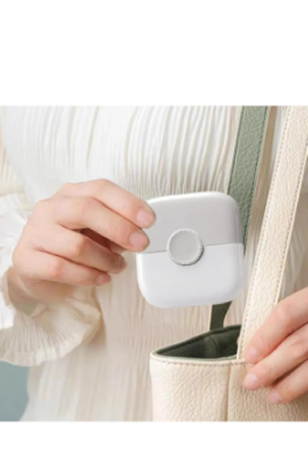 newnet Mini Çift Taraflı Jiletli Bebek Saçı Düzeltme ve Kesme Tarağı Yeni Model Kapaklı Tasarım fotoğrafı 4 (önizleme)