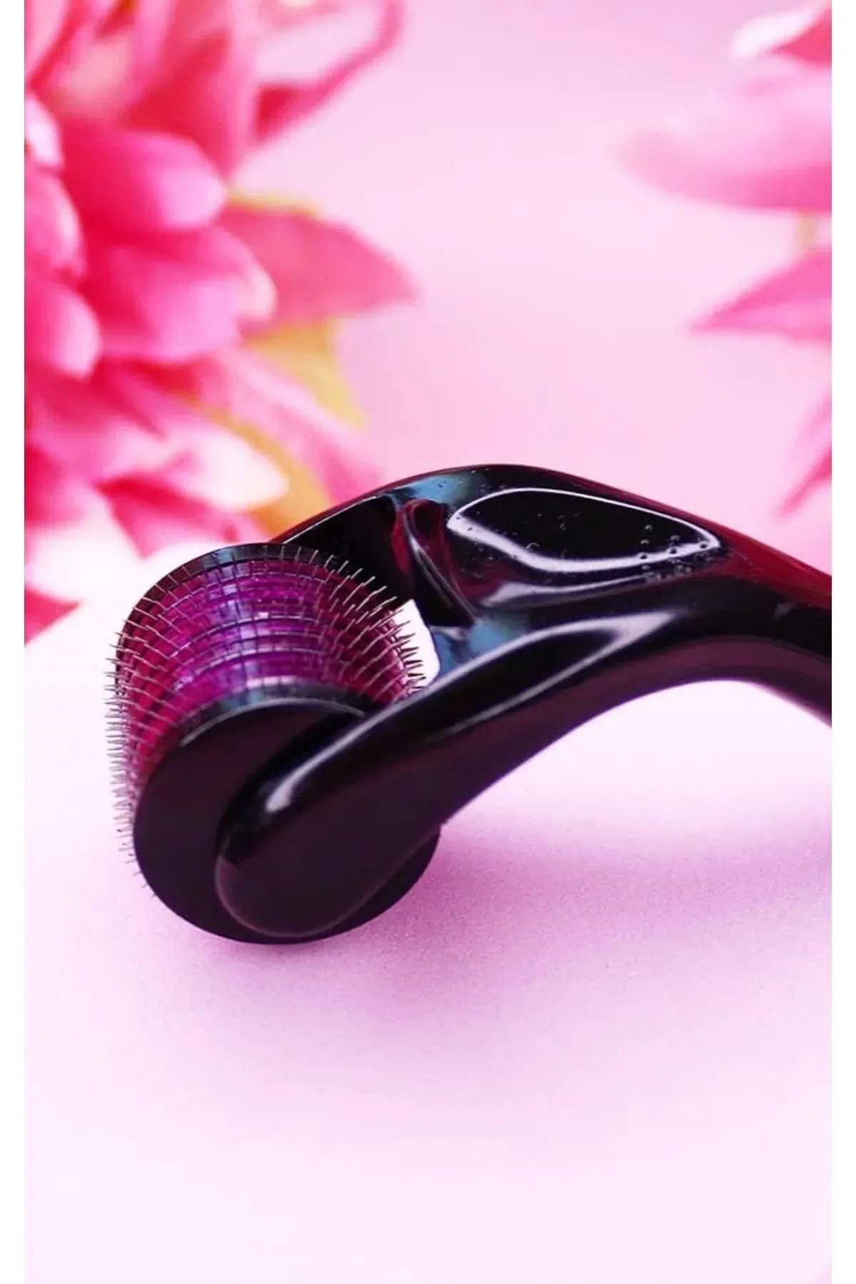 obrigado Titanyum Uçlu Dermaroller 0.5mm Siyah Roller Iğneli Masaj Aleti Saç Sakal Çıkarma Tarak 540 İğne