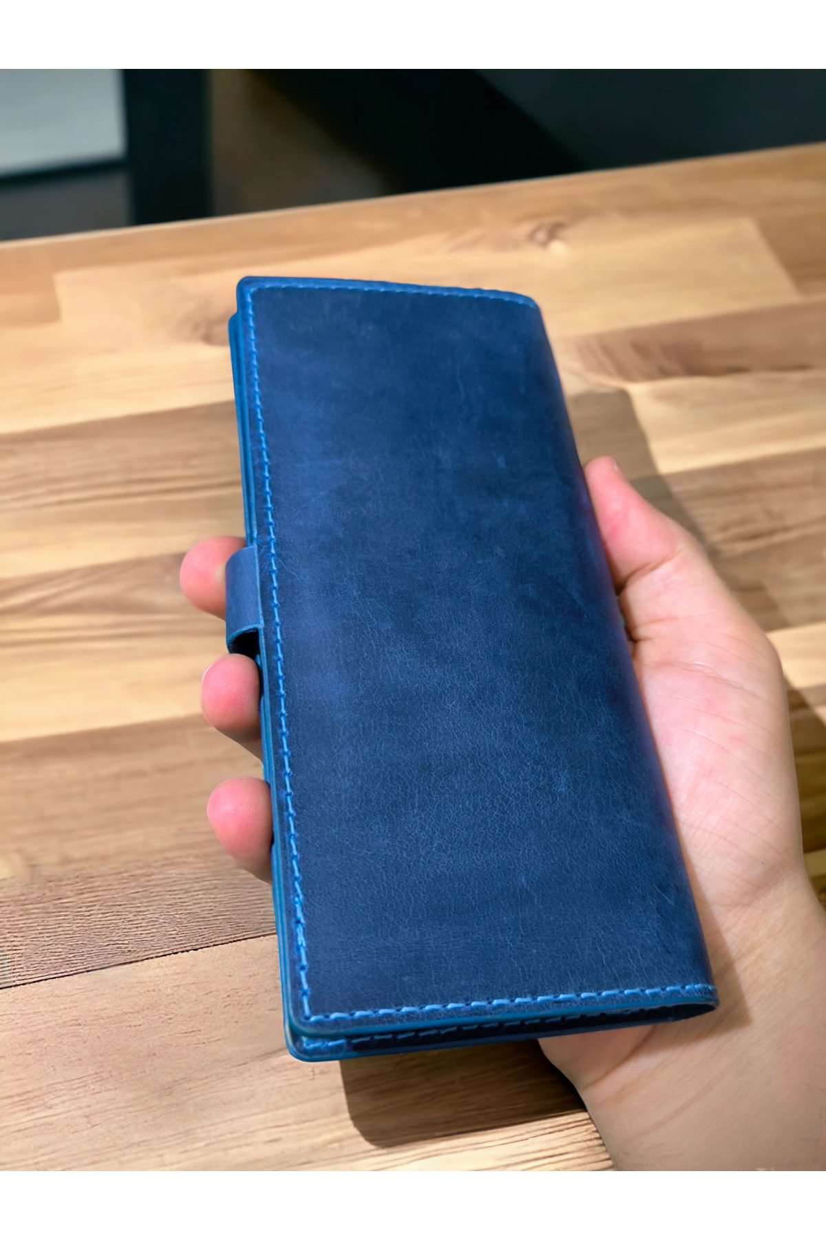 کیف پول مردانه آبی CRASSULA PREMIUM LEATHER | TYCB7D8970E2D27700 اورجینال - تصویر 6