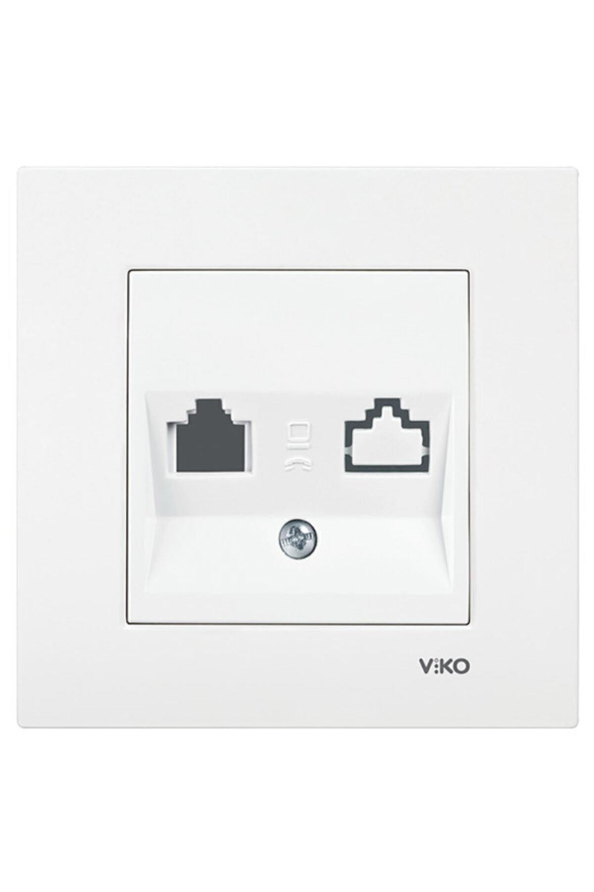 VİKO-Karre Data Socket with Frame Without Jacks - White 1