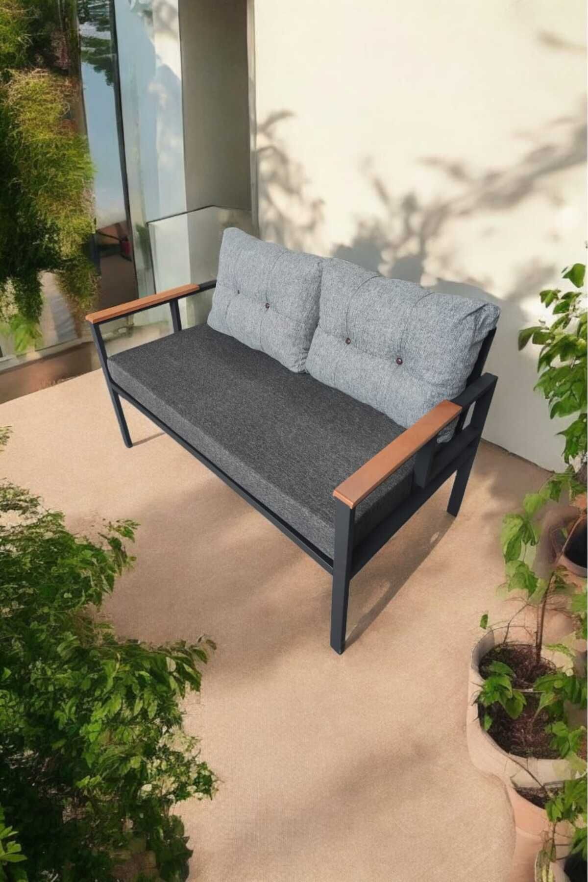 Pimango Pi Elize Tekli Bahçe Mobilyası,balkon Mobilyası 2'li 60x120cm ...