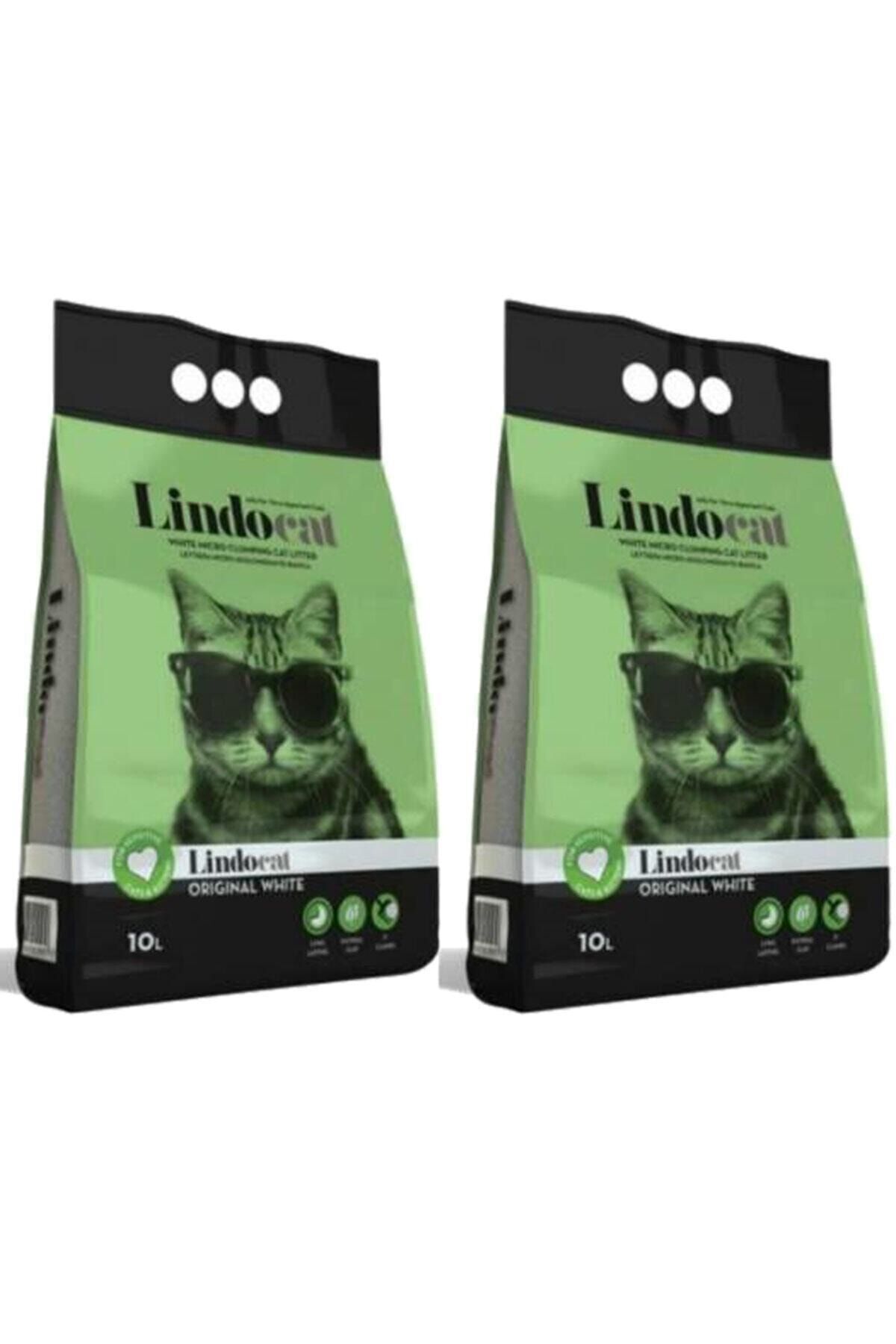Lindocat Kokusuz Bentonit Topaklanan Ince Taneli Kedi Kumu 10 Lt 2 Adet