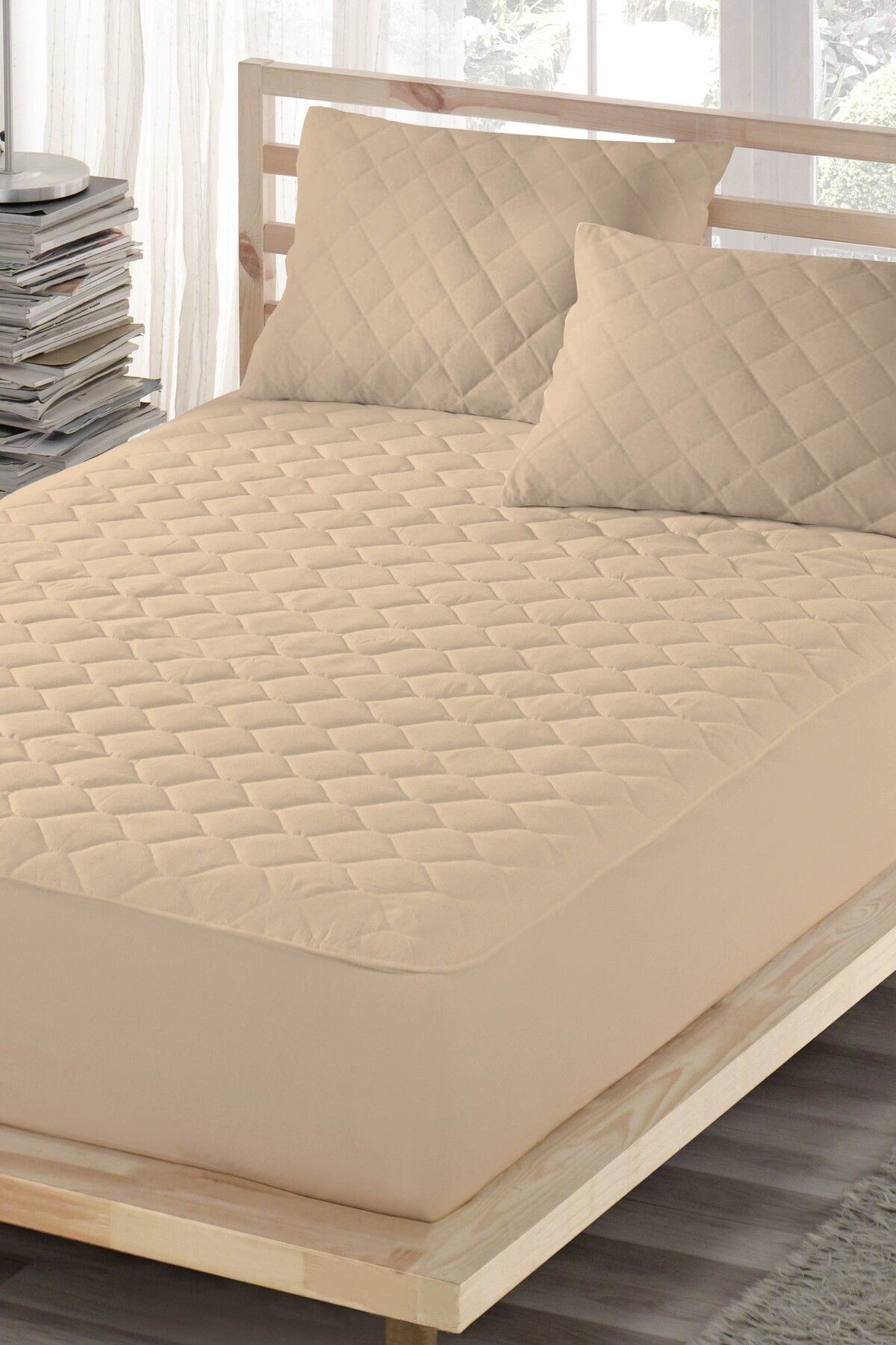 Dowel Set-Liquid Proof-Colored - 3 Pieces - 100% Cotton-Quilted-Coffee