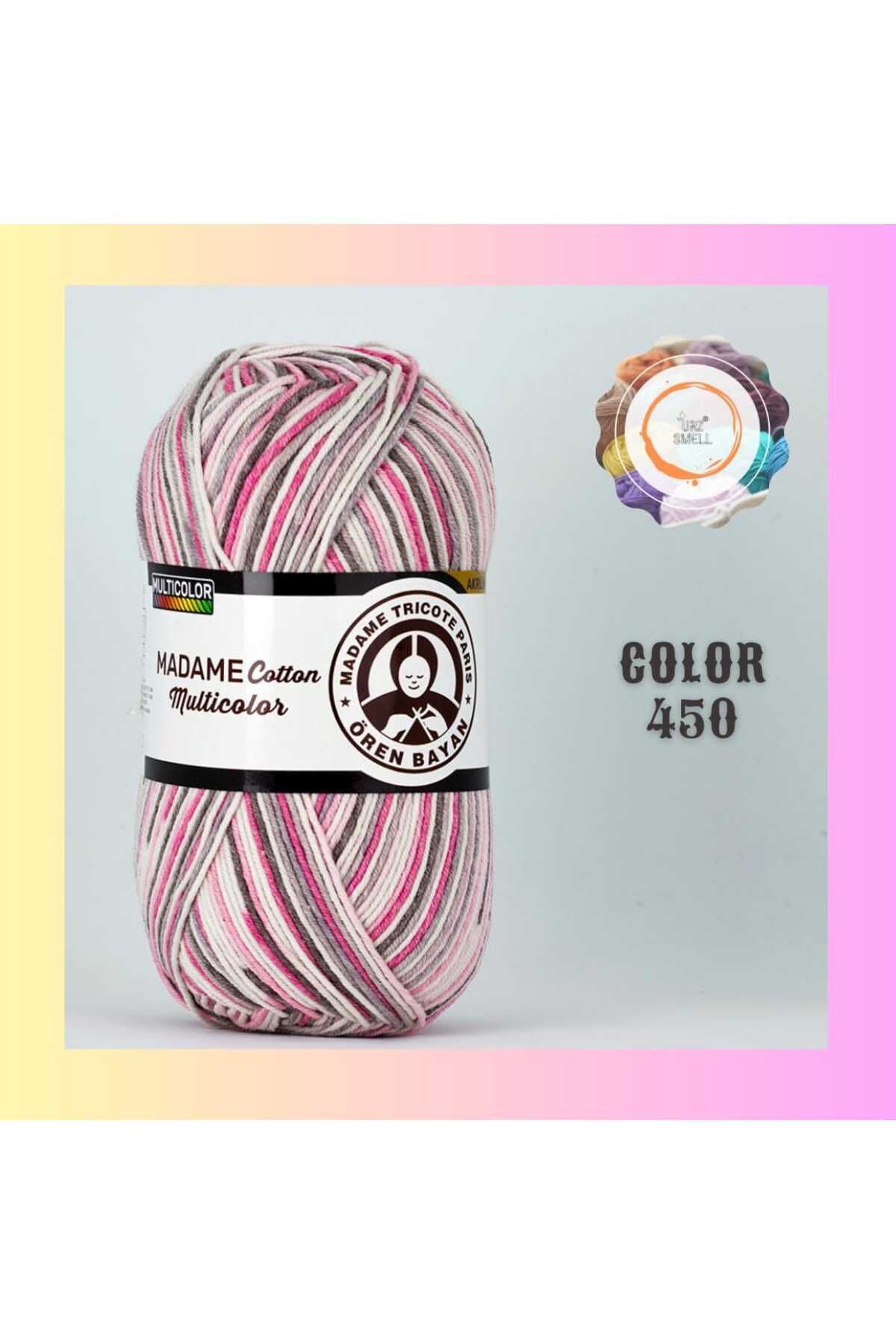 Madame Cotton Multicolor Cotton Hand Knitting Yarn 100 Gr.