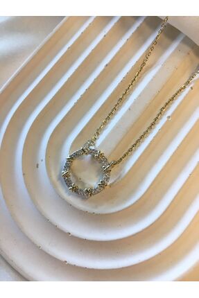 Çelik 316L ÇELİK GOLD YUVARLAK XOX KOLYE ABD008075