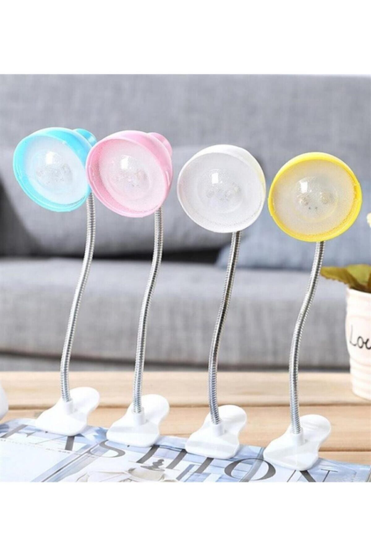 Mavi Mandallı Led Işıklı Kitap Okuma Lambası Kitap Okuma Işığı Led Renk:mavi