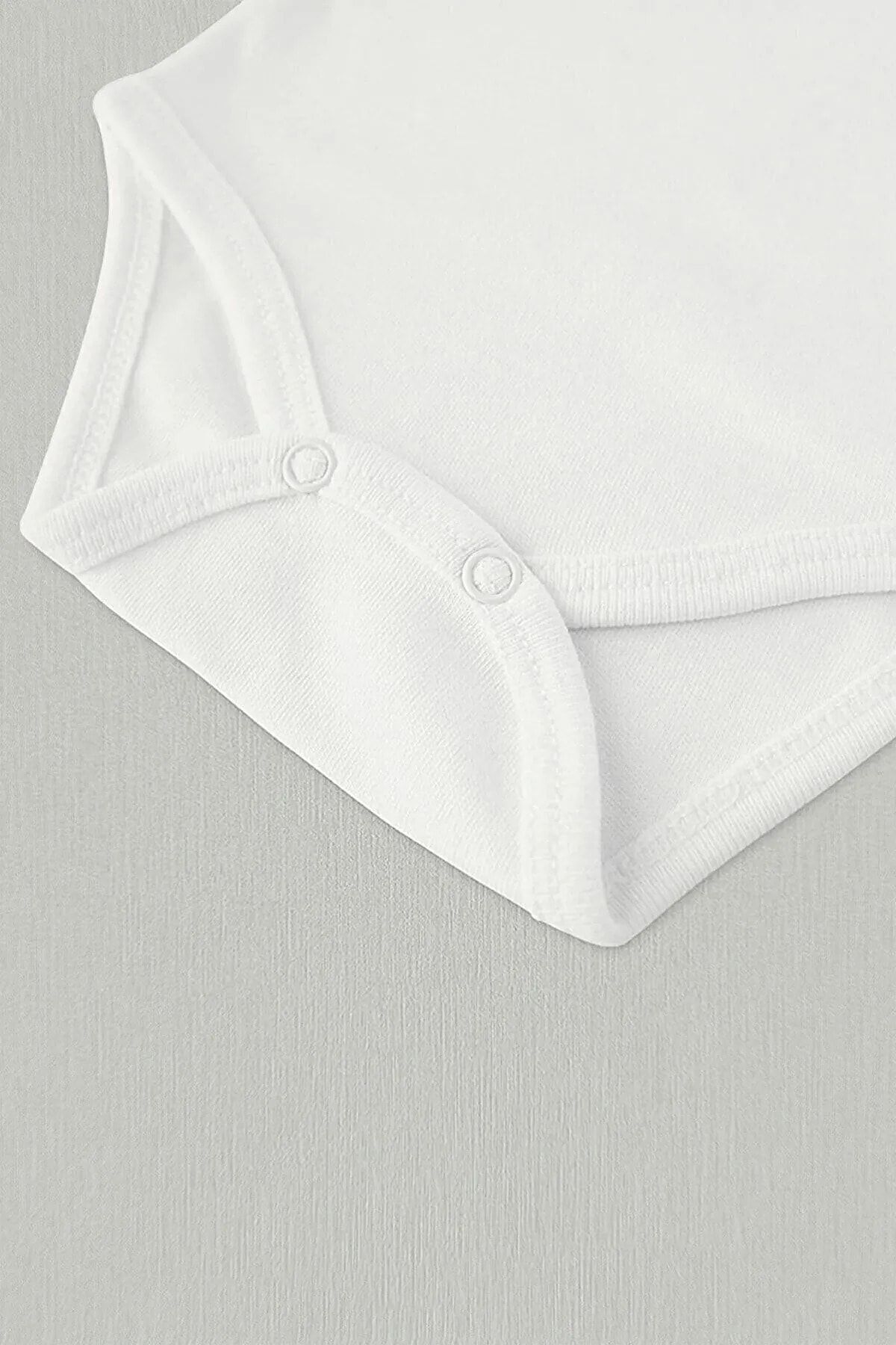 بادی نوزادی پسرانه – دخترانه سفید Naive Baby | NVBBZ530 اورجینال - تصویر 2