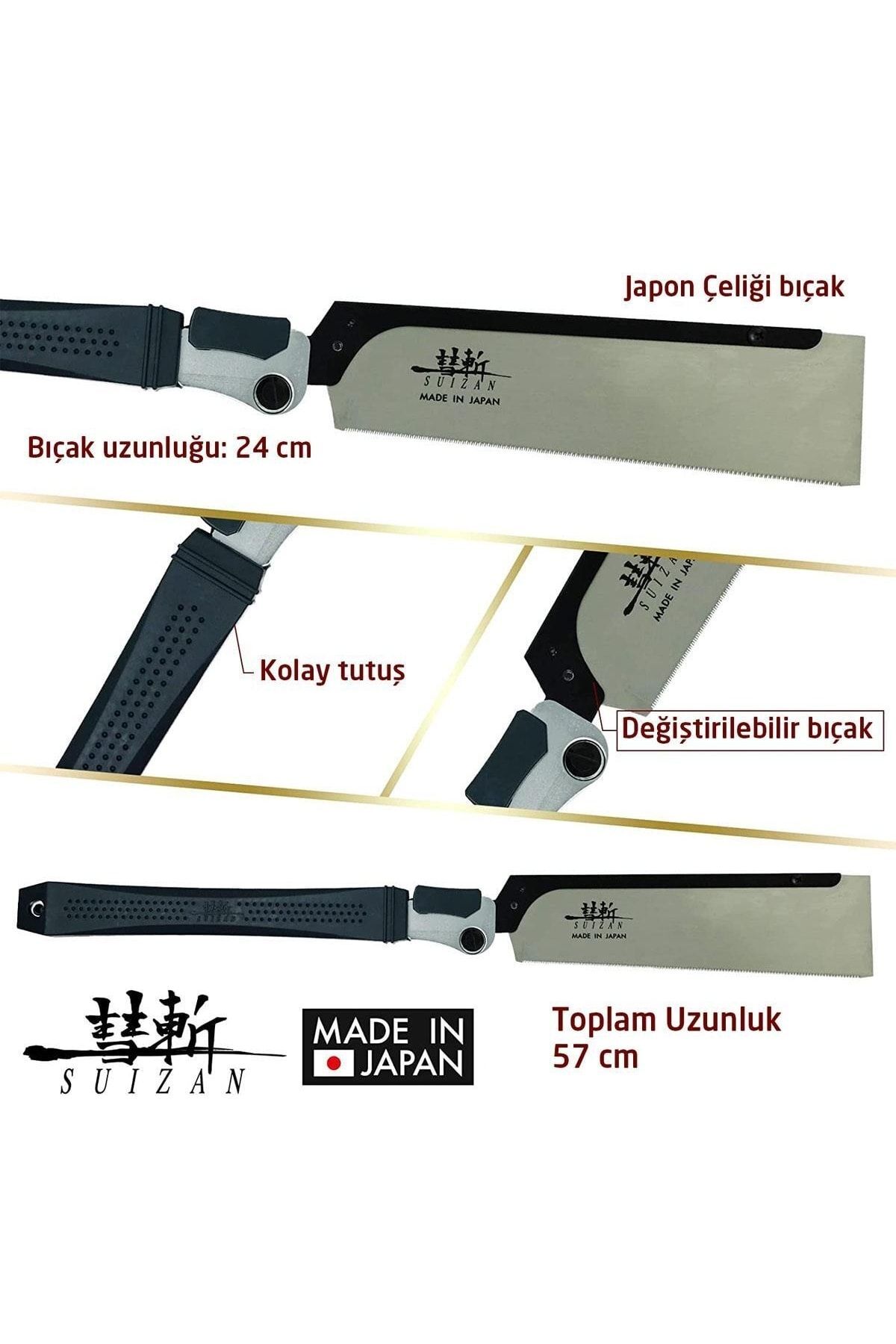 Suizan Dozuki Dovetail Cross-cut Katlanır Japon Testeresi 24 Cm