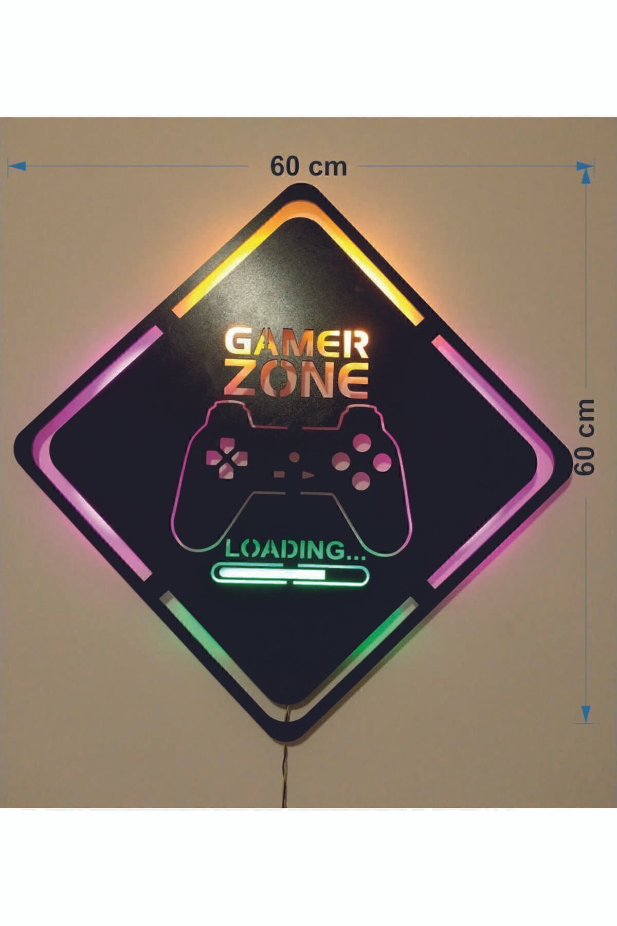 ZETCONCEPT-Gamer Zone LED Illuminated Gaming Table and Night Lamp (3 meters total cable length, Adapter Included) 2