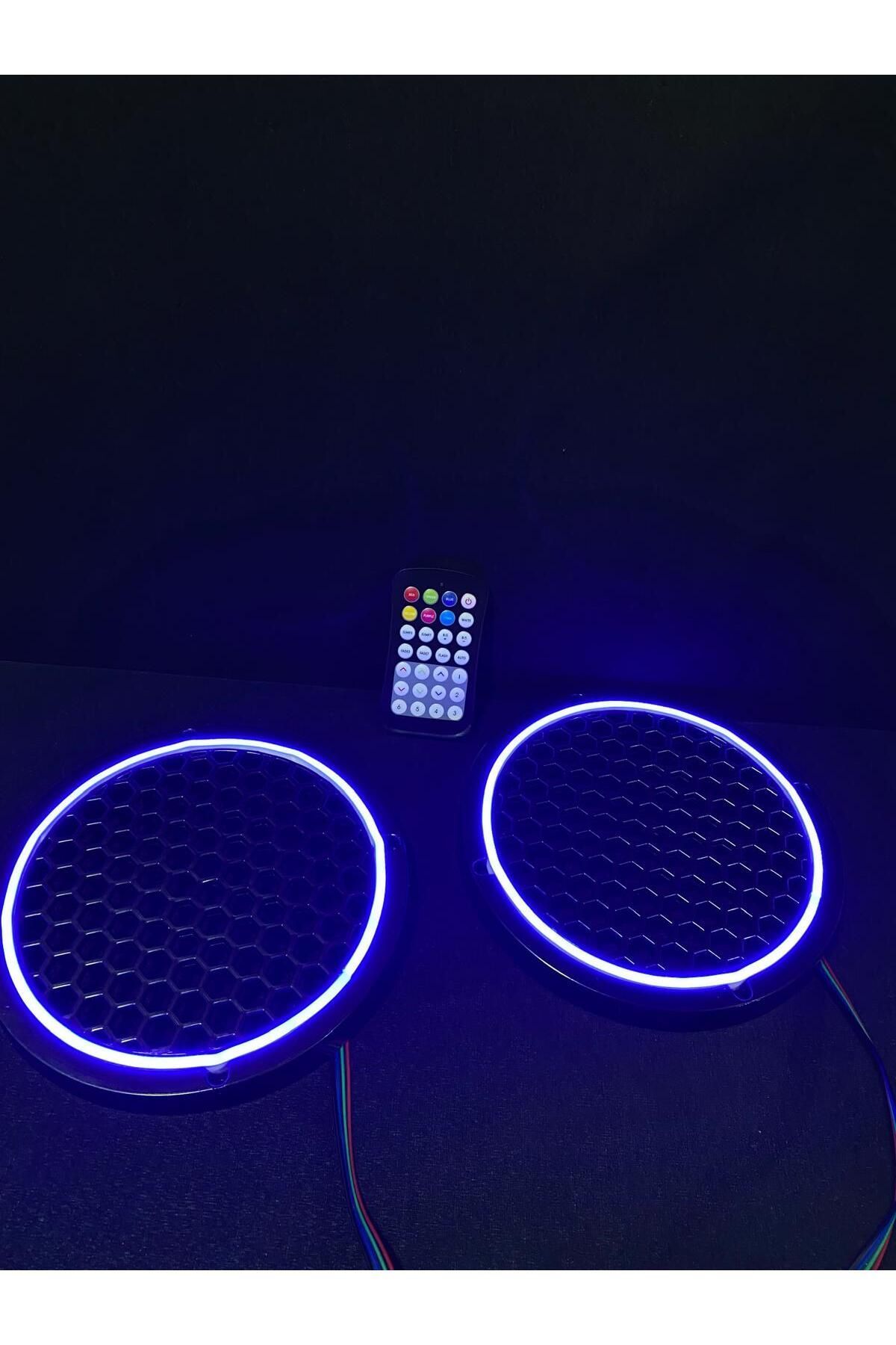 20 Cm Neon Rgb Ledli Kumanda Kontrollü Midrange Kapağı 20cm Midrange Hoparlör Uyumlu Petekli Model - 8