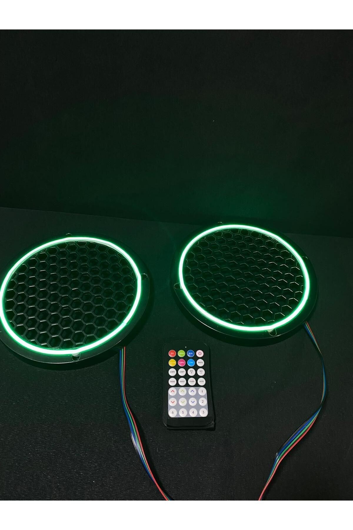 20 Cm Neon Rgb Ledli Kumanda Kontrollü Midrange Kapağı 20cm Midrange Hoparlör Uyumlu Petekli Model - 6