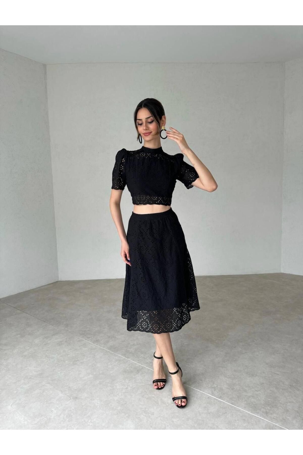 Modisma-Lace Crop Top and Double Suit 3