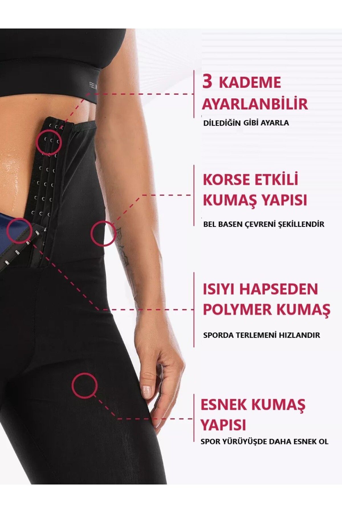 MİSTİRİK Sauna-Şort Extra İncelten Yağ Yakan Termal İçlik Sauna Şort görsel 6