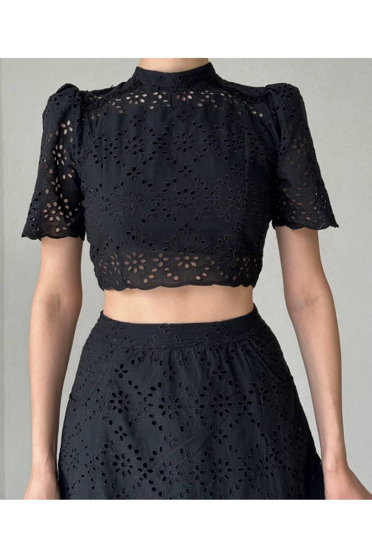 Modisma-Lace Crop Top and Double Suit 5