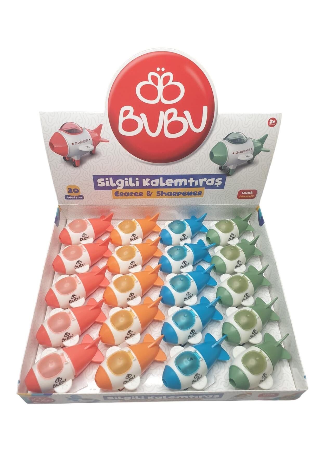 Bubu-Airplane Model Pencil Sharpener with Eraser - with Design 1