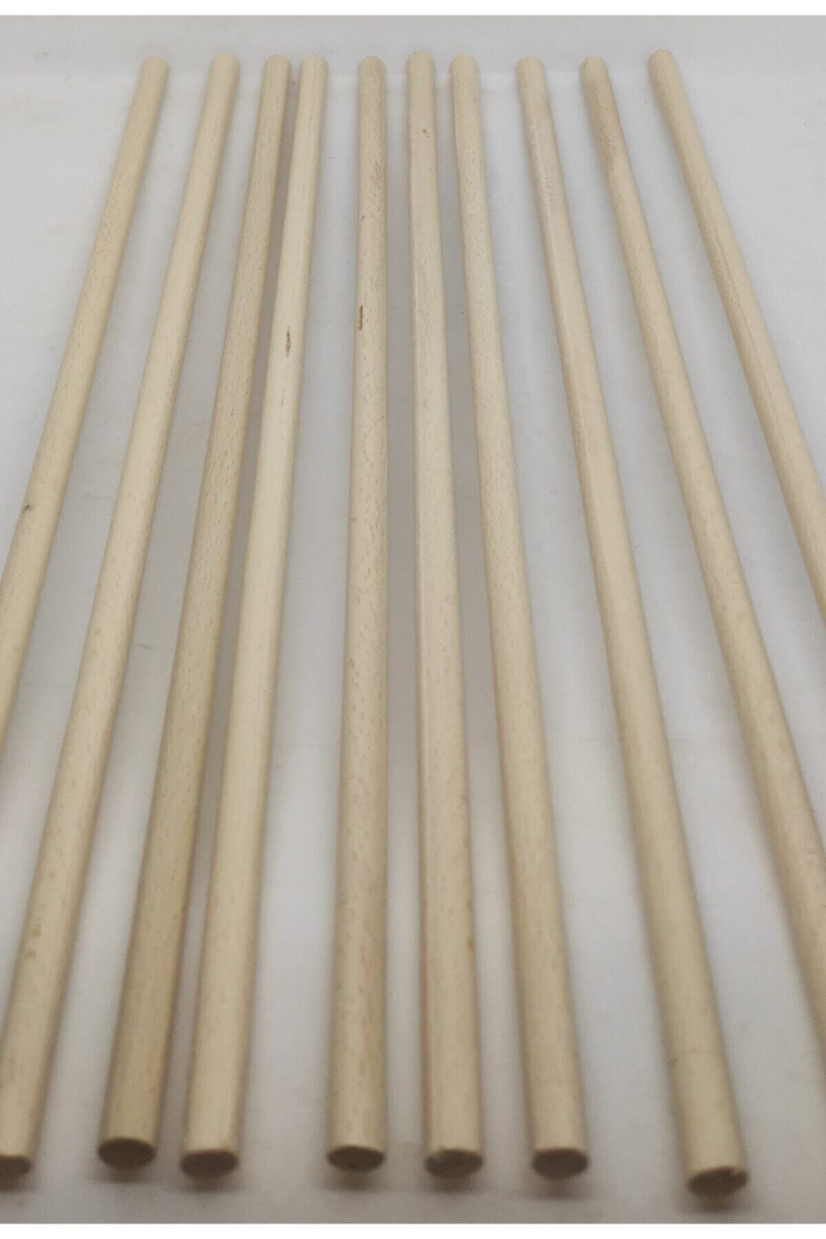 CYD DEMİRALAY BONCUK Makrome Çubuğu Ham 40 Cm Uzunluk-10 Mm Kalınlık (1 Paket 10 Adet)