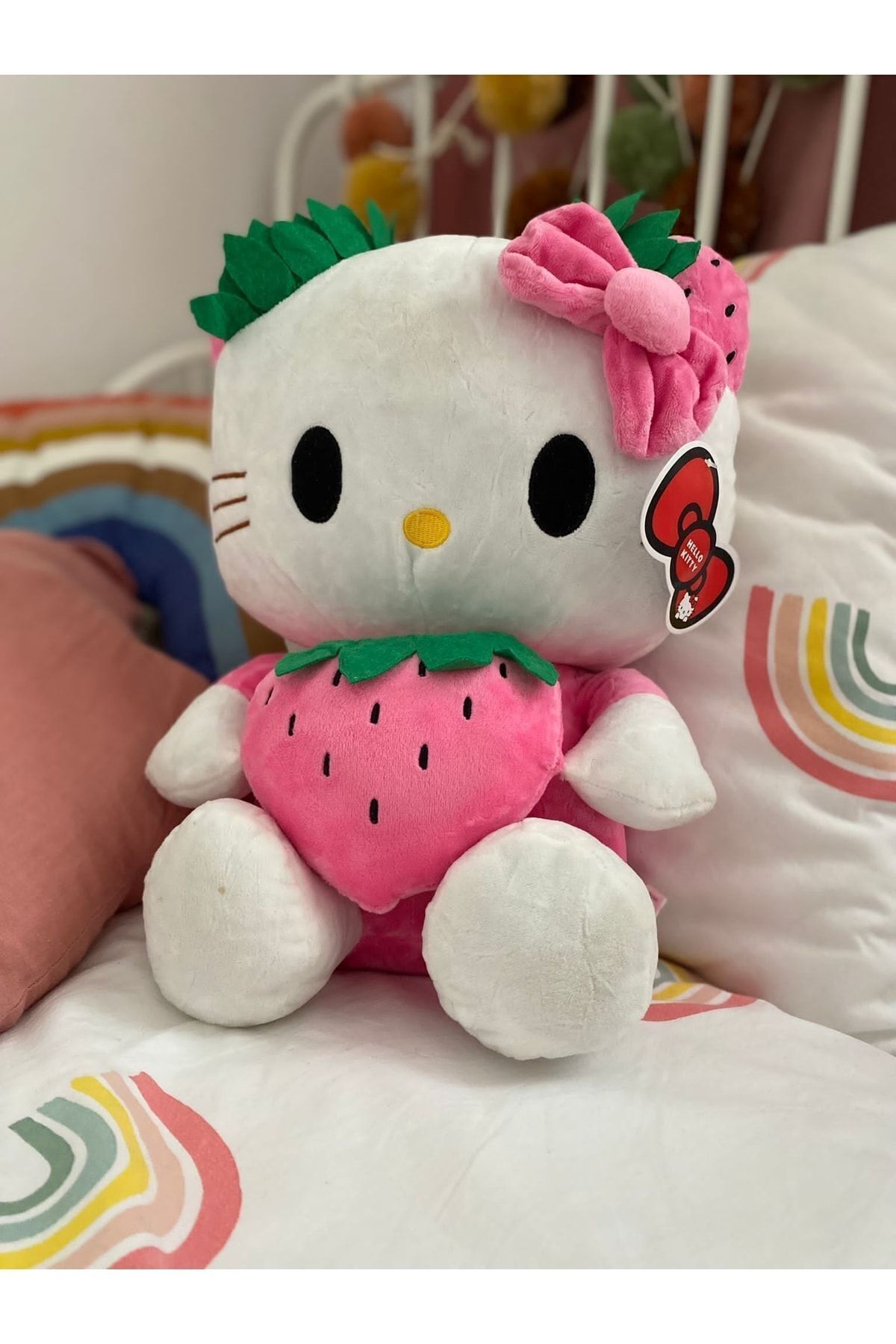 u-toys Hello Kitty 35 Cm Ithal Peluş Oyuncak Hello Kıtty Büyük Boy fotoğrafı 3 (önizleme)