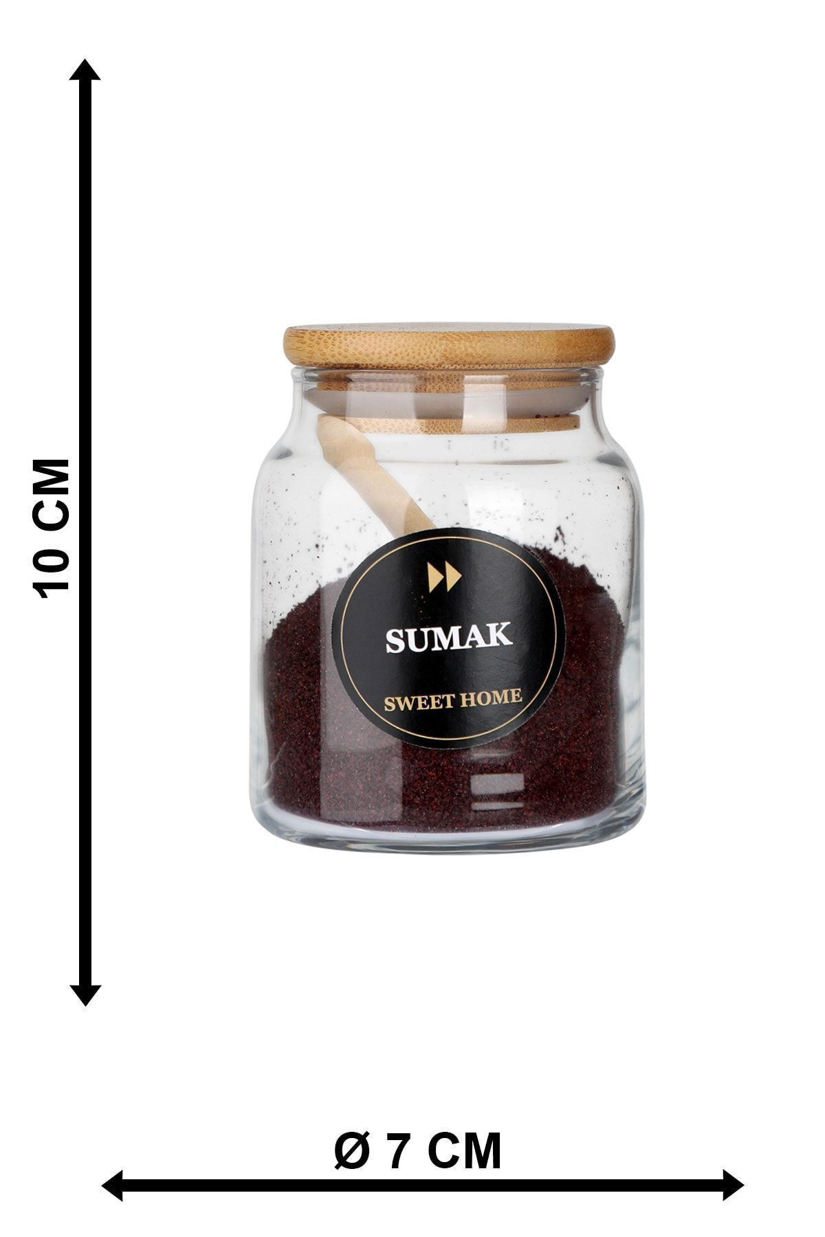 Karçiçeği Home-Luxury Spice Jar Set with Shelf 300 Ml with 12 Spoons and Label 3