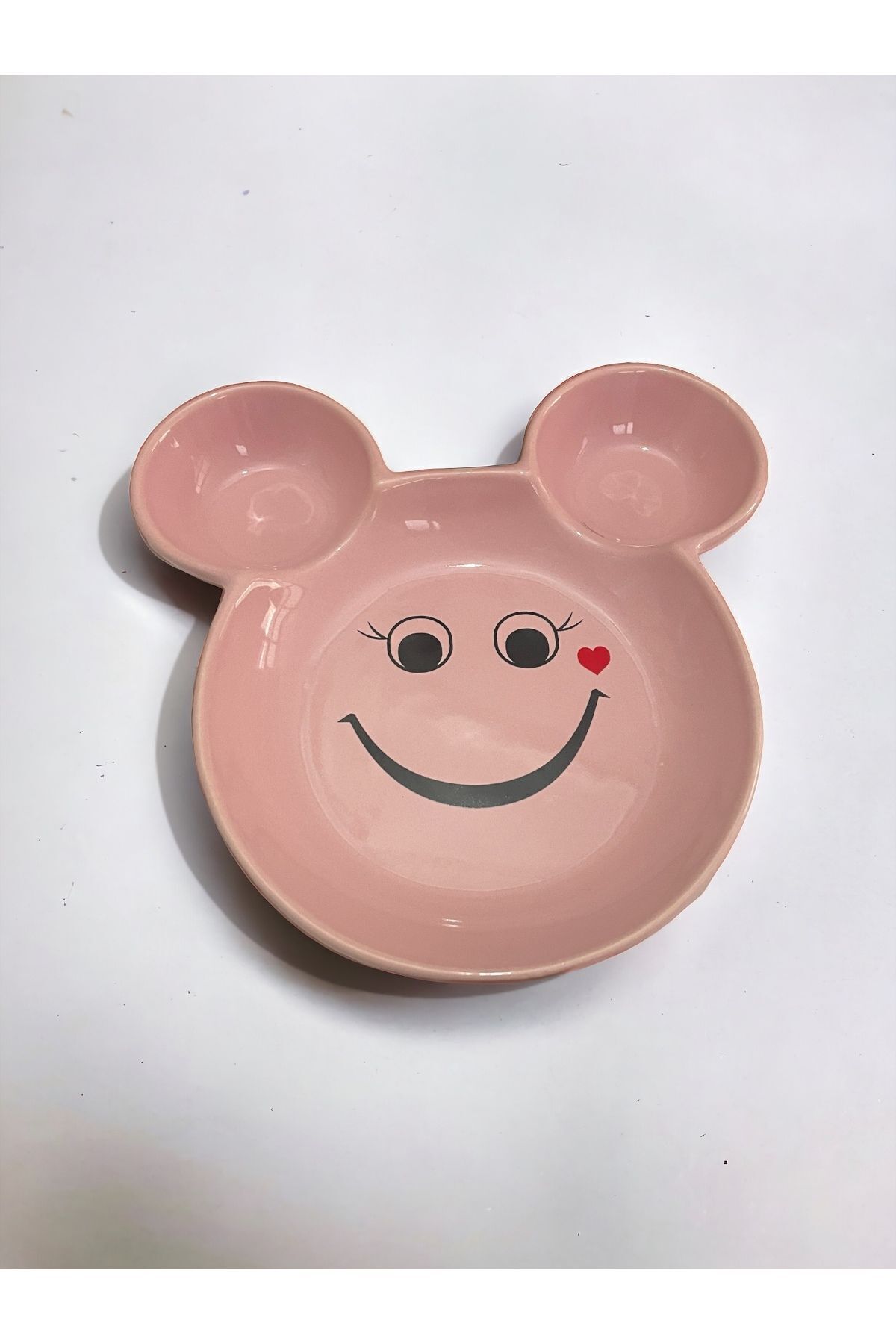 Artistic Quality Eğlenceli Çocuk Gülen Yüz Emojili Mama, Yemek, Kahvaltı Ve Pasta Tabağı 1 Adet Pembe fotoğrafı 4 (önizleme)