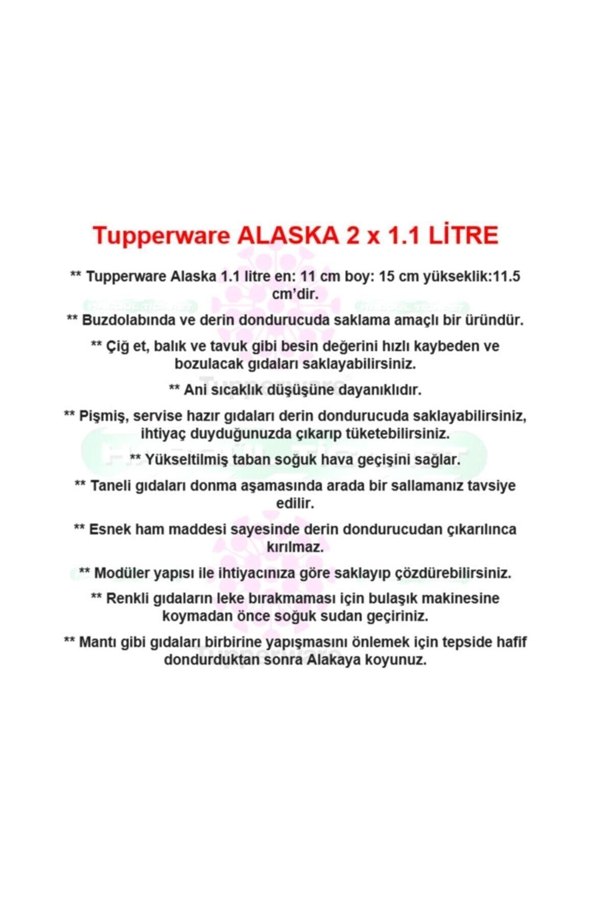 Tupperware-Alaska Set 2 X 1.1 Lt Freezer Storage Container Hsgl 4