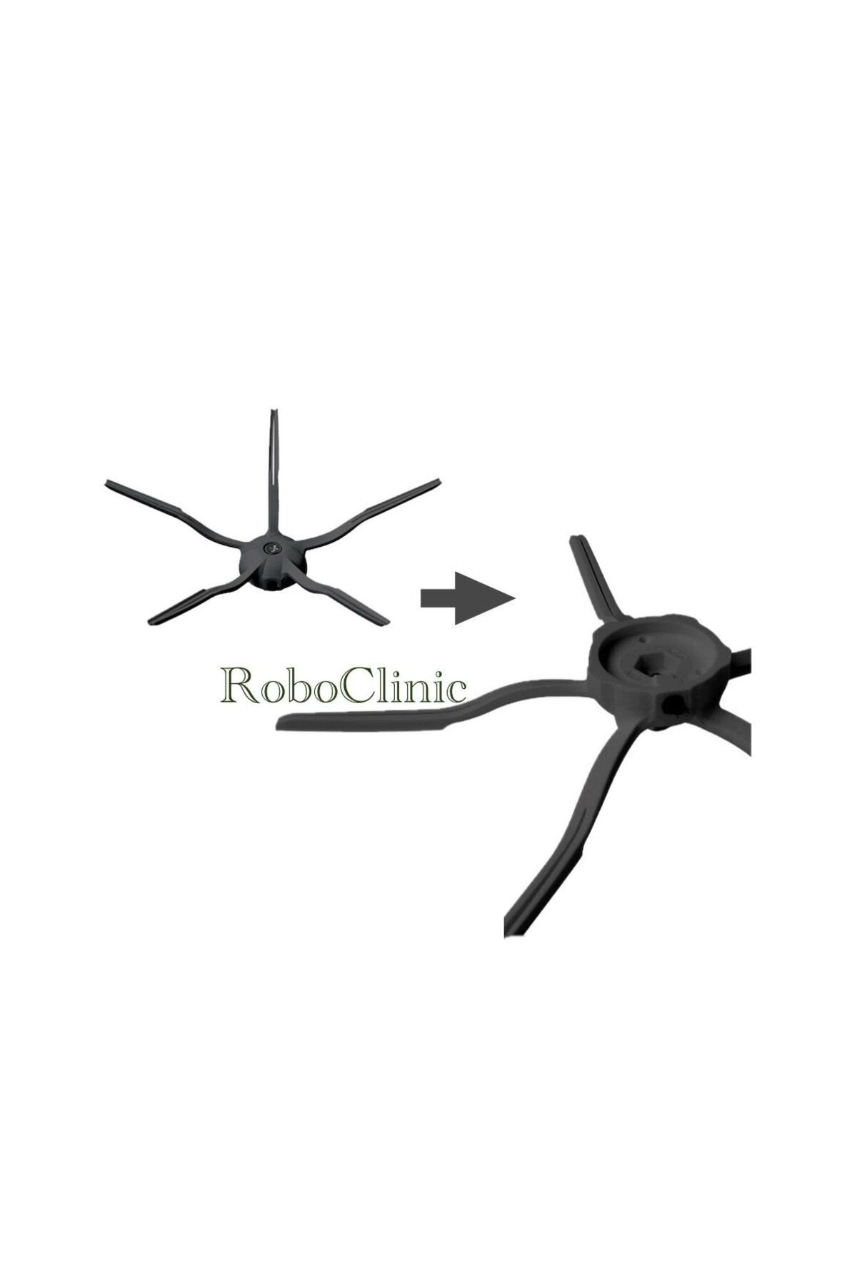 Roboclinic-Roborock S5 Max Black Robot Vacuum Cleaner - Compatible Main and Side Brush, Hepa Filter 5 Pieces Replenishment Set 4