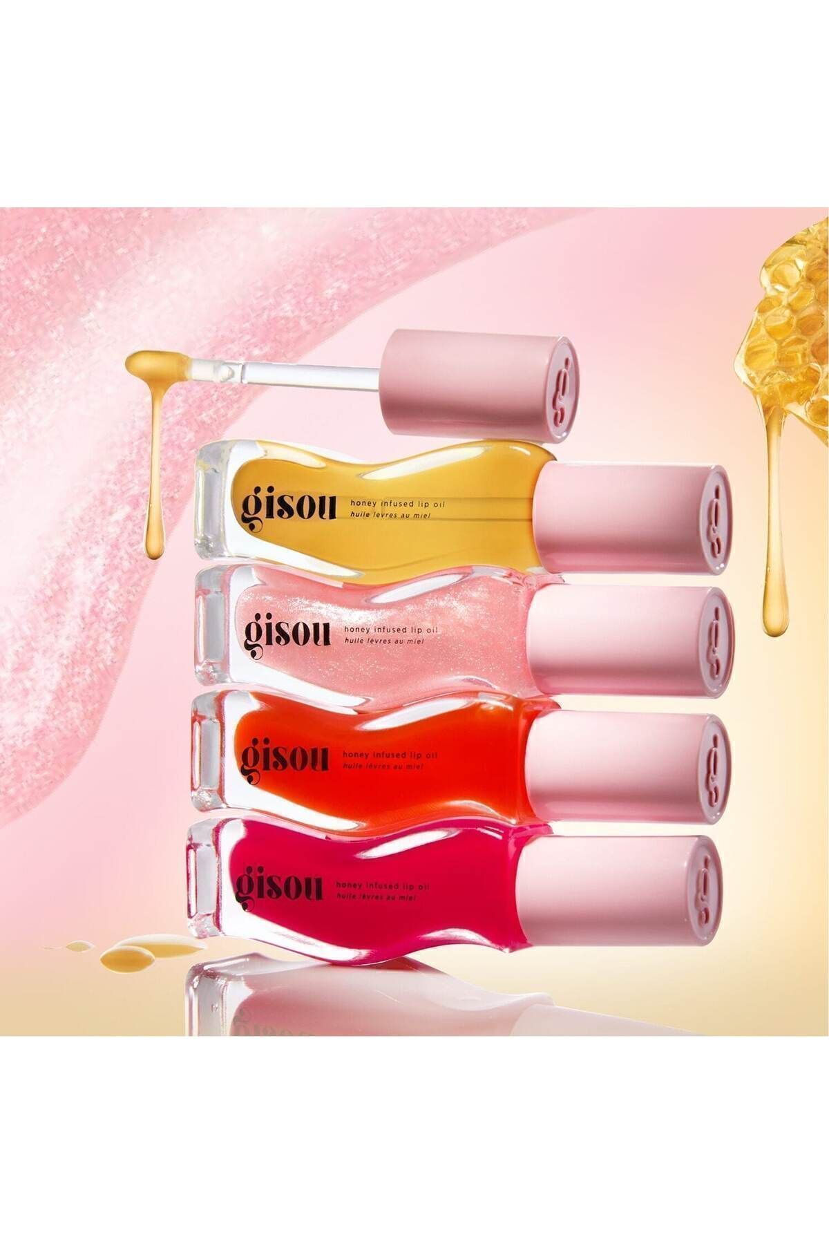 gisou Honey Infused Lip Oil Parlak Işıltılı ve Ballı Dudak Yağı Makyaj