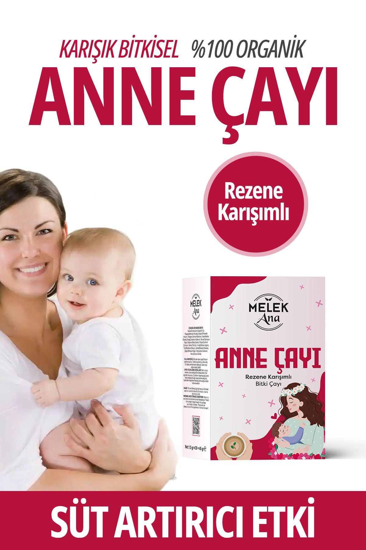 Emziren Anneler Için Süt Artirici Gaz Gidereci Bitkisel Çay