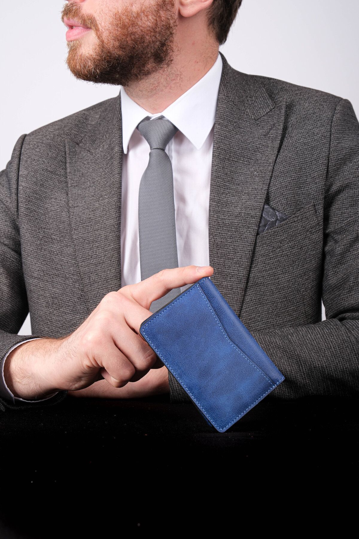 کیف پول مردانه آبی TANGCARF | TANGCARF005 اورجینال - تصویر 5