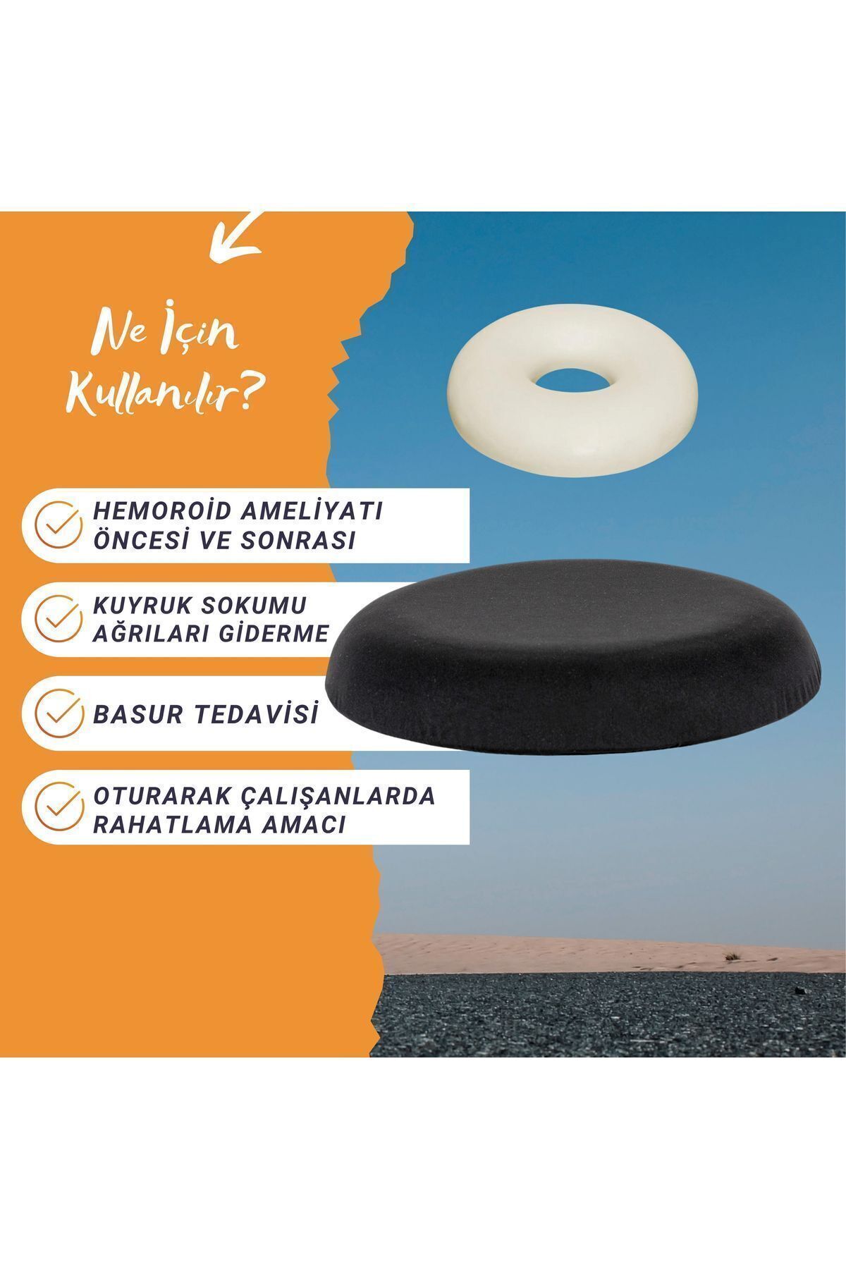 Oturma Simidi Visco Yüksek Kalite Ortopedik Minder Minderi 3