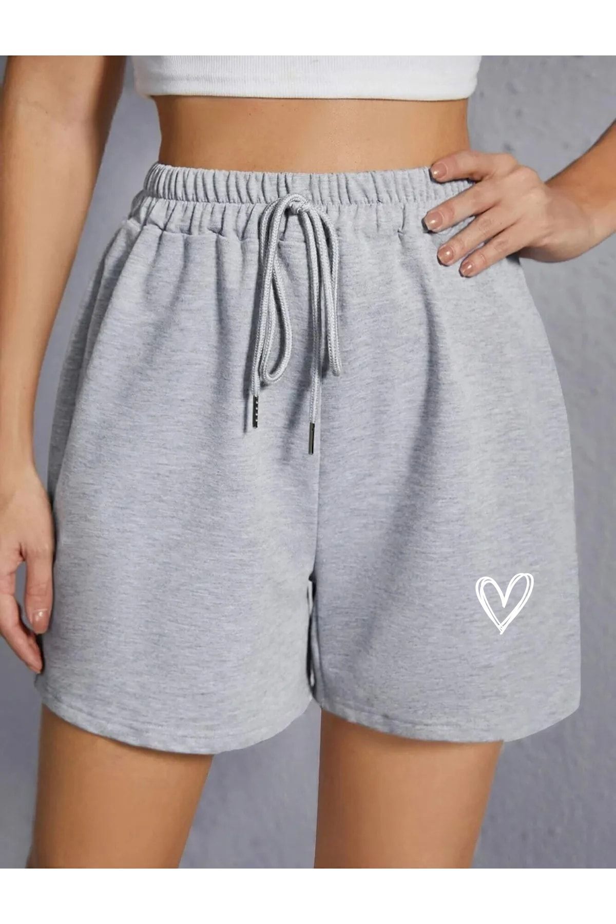 DAXİS Sportwear Company Κοντό γυναικείο σορτς Heart Printed
