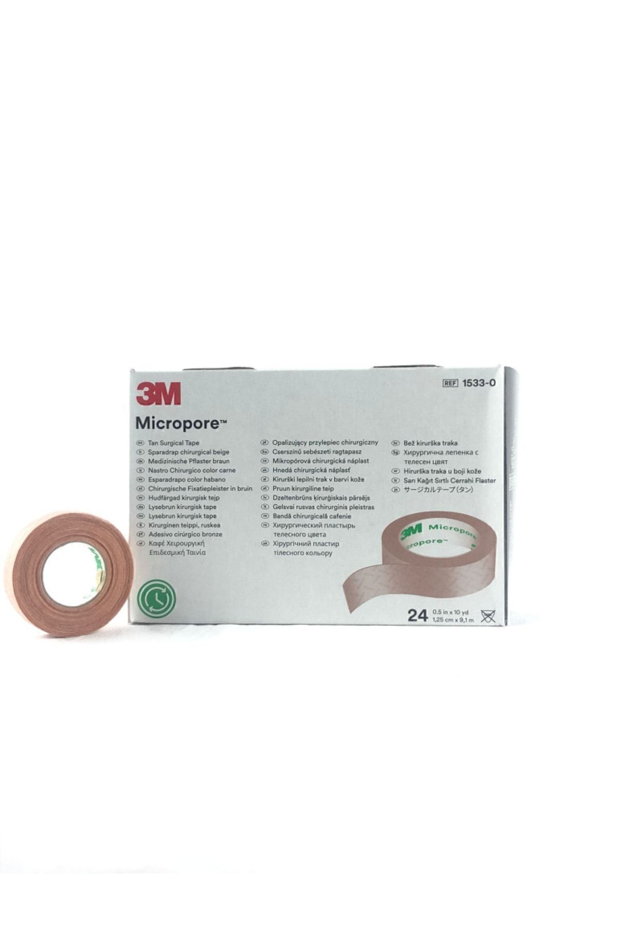 3M 1533-0 Micropore Hipoallerjenik Flaster 1,25cmx9,1m 24 Adet 1 Kutu