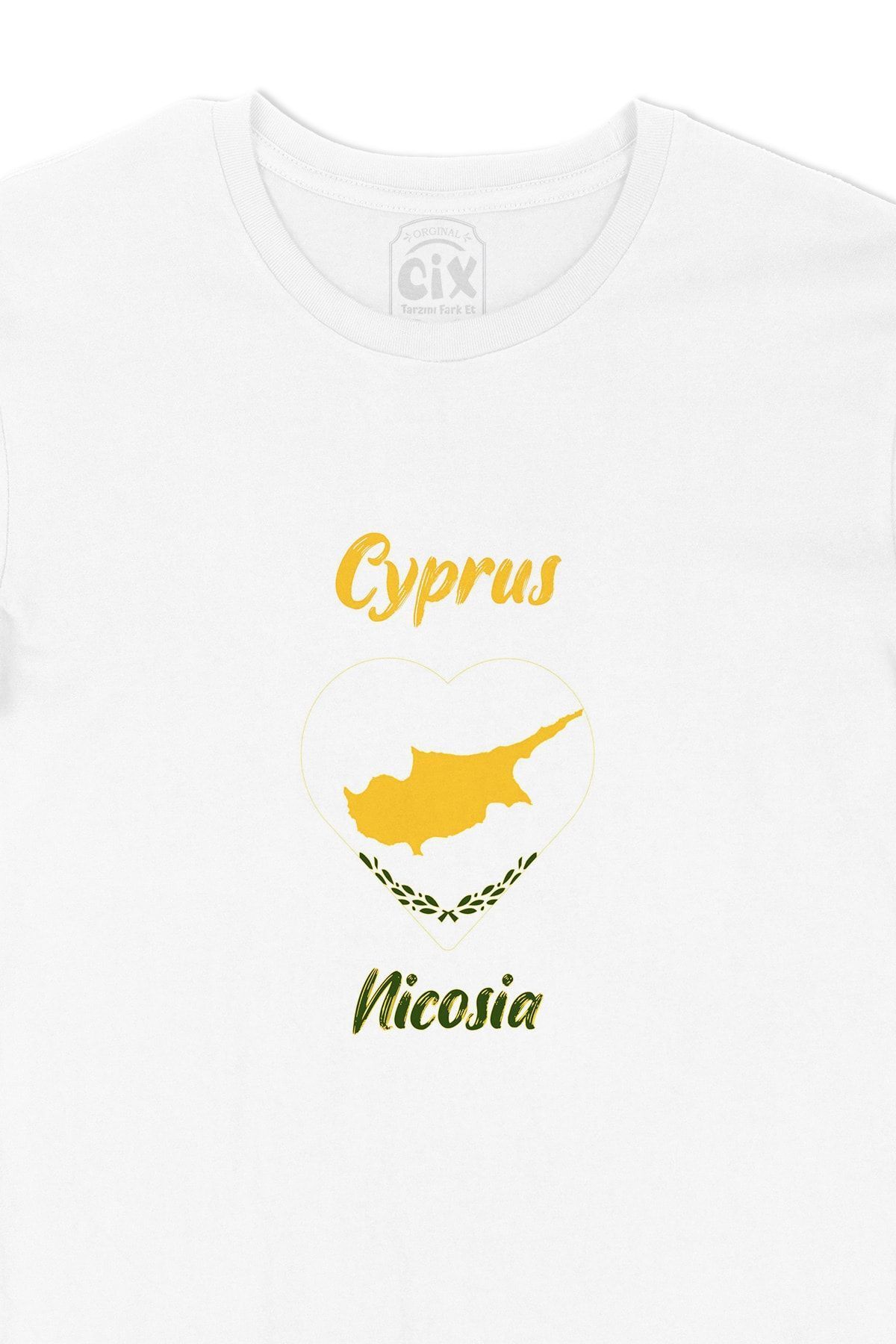 Cix-Nicosia Cyprus Flag Heart T-Shirt 2