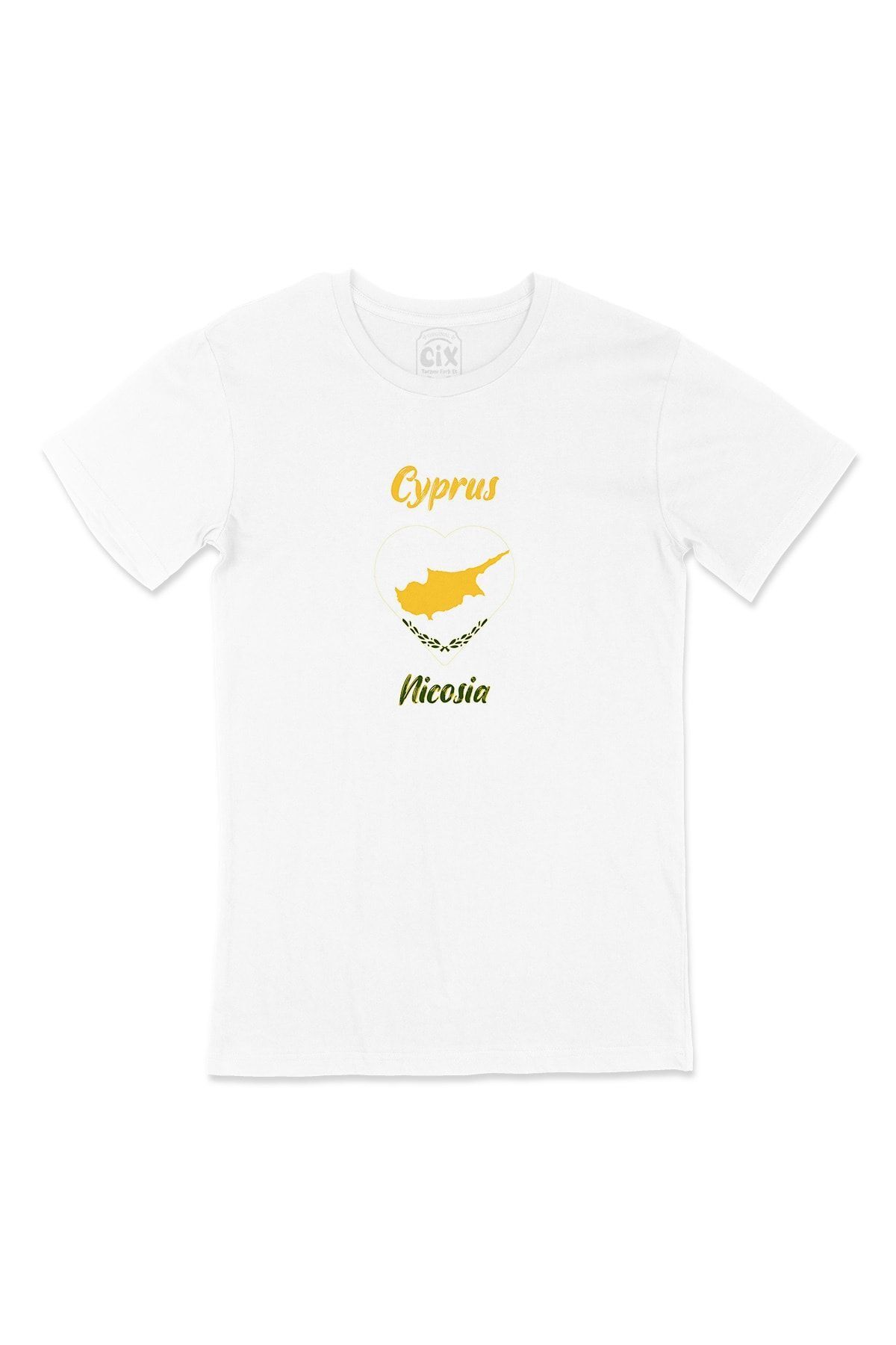 Cix-Nicosia Cyprus Flag Heart T-Shirt 1