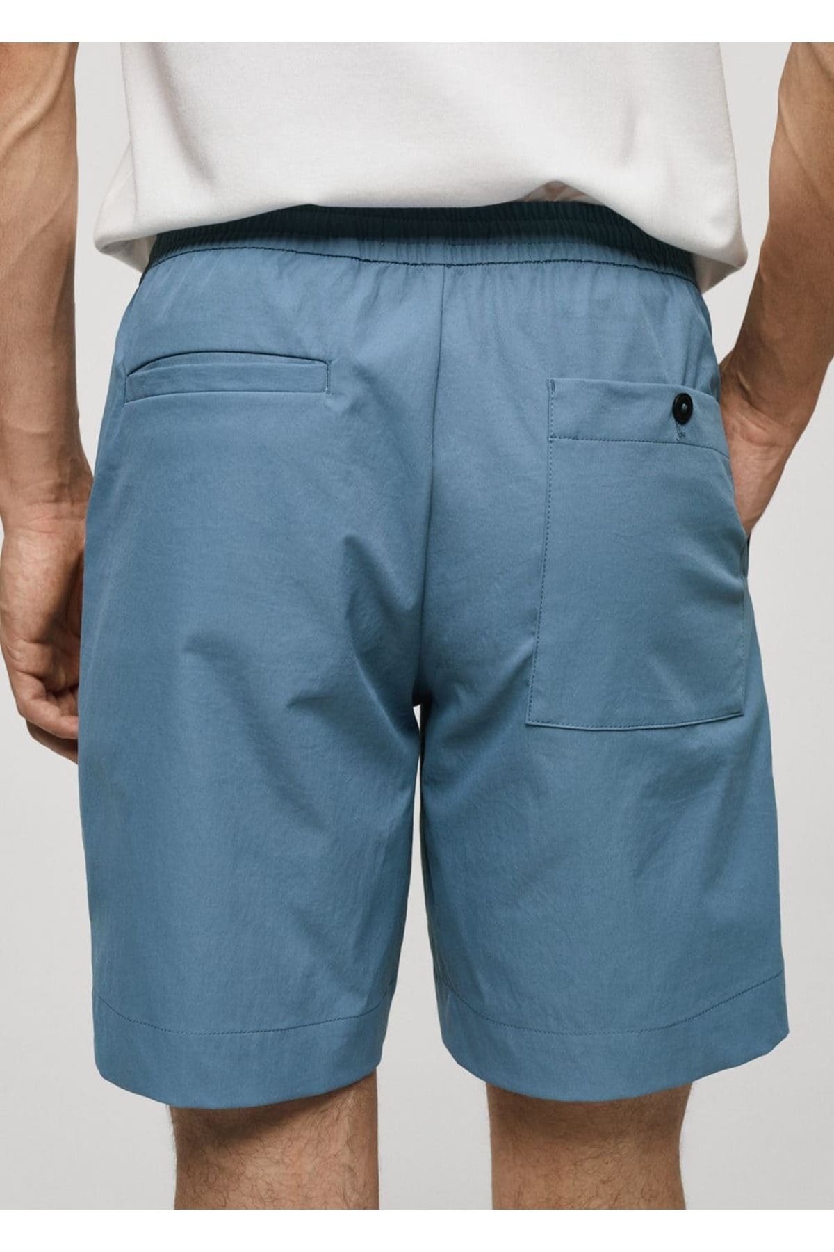 MANGO Man-Technical Fabric Drawstring Bermuda Shorts 8
