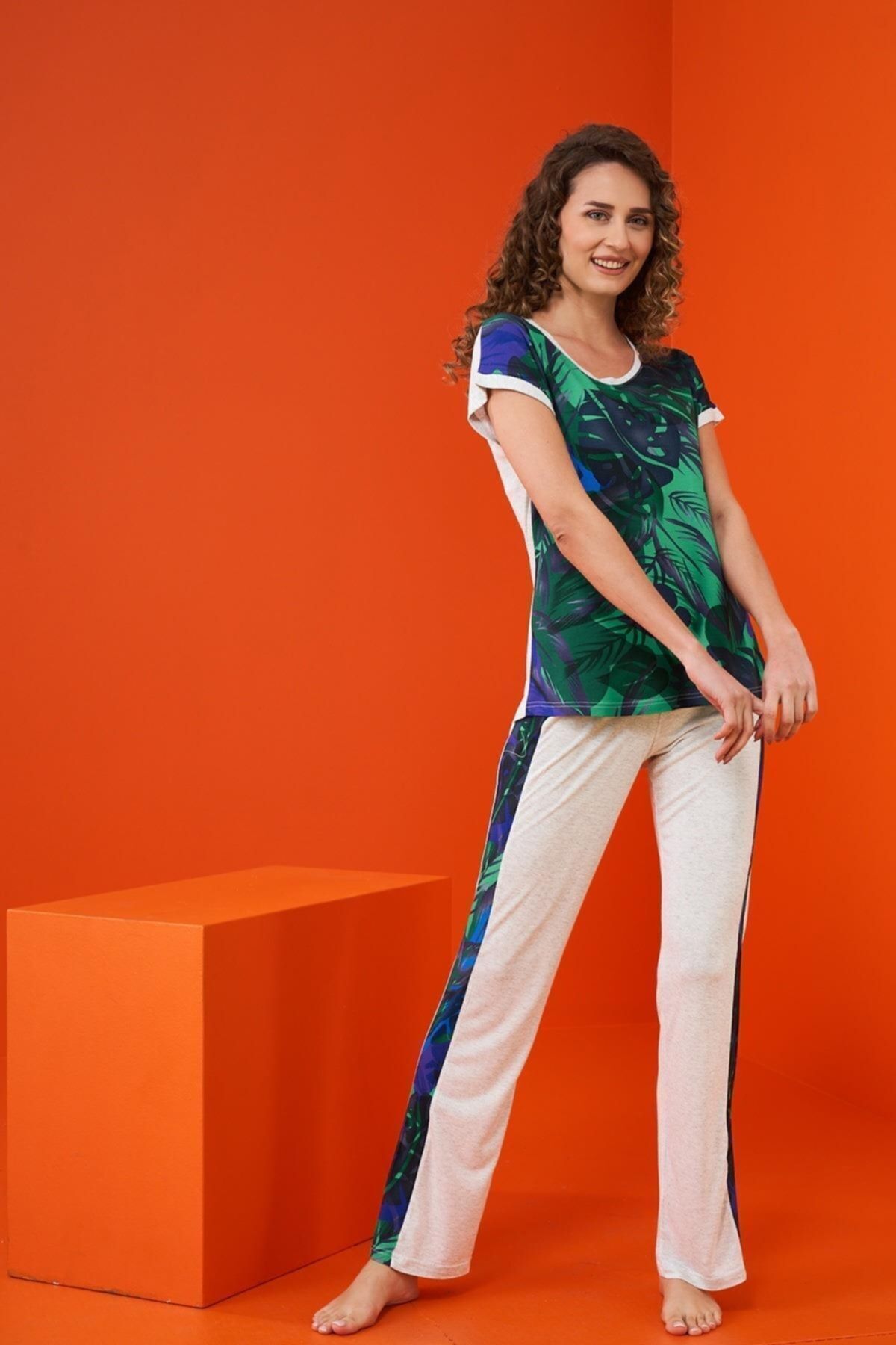 PJS-Set de pijamale cu model pentru damă 2