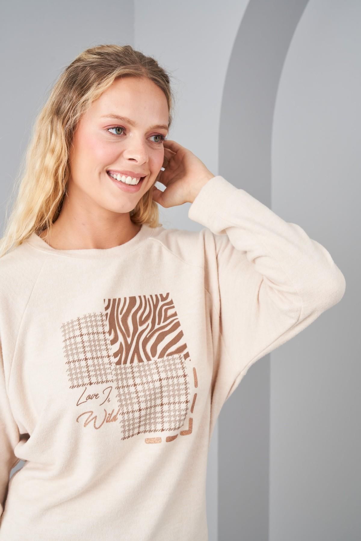 PJS-24588 Costum sport moale în carouri pentru femei 6