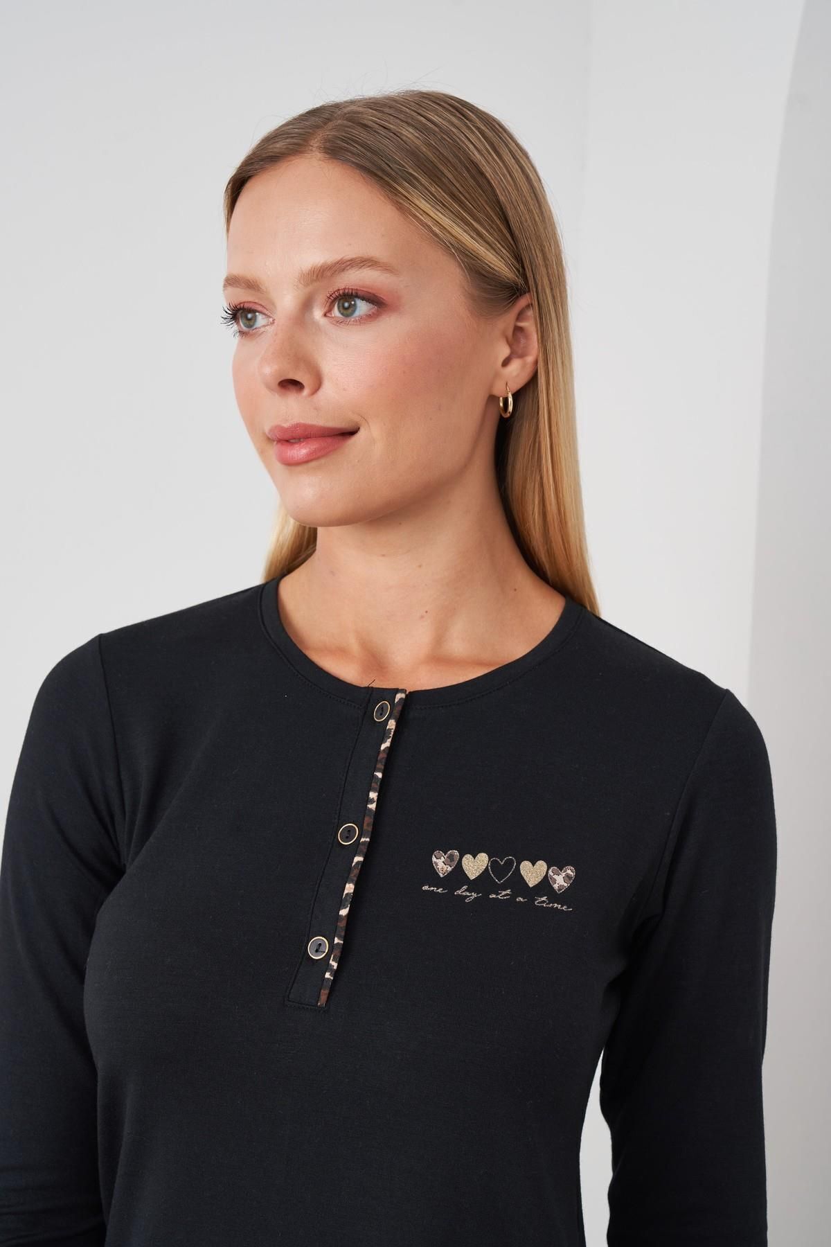 PJS-24512 Set de pijamale cu model leopard pentru femei 7