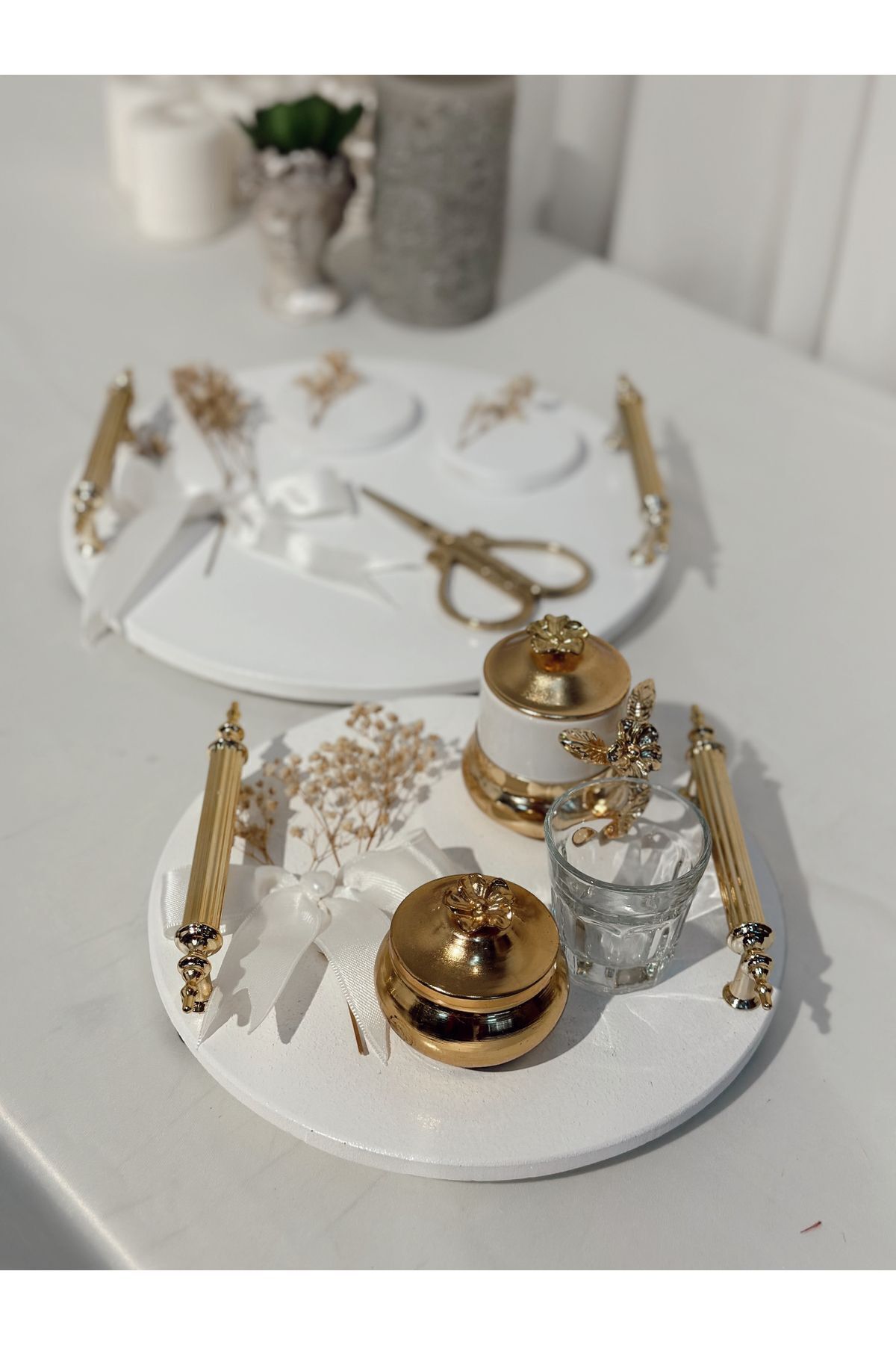 Paparti Set Tavă De Logodnă Promise Gold Set De Căni De Cafea Din Poliester - One Size