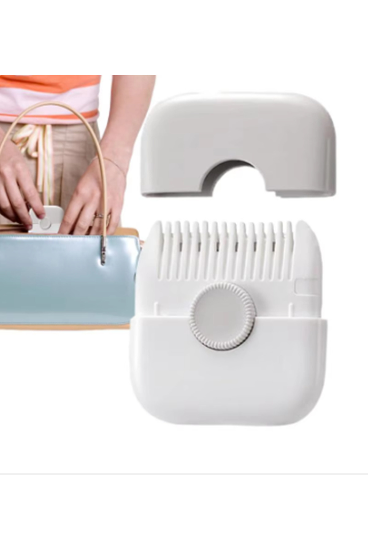 newnet Mini Çift Taraflı Jiletli Bebek Saçı Düzeltme ve Kesme Tarağı Yeni Model Kapaklı Tasarım fotoğrafı 2 (önizleme)