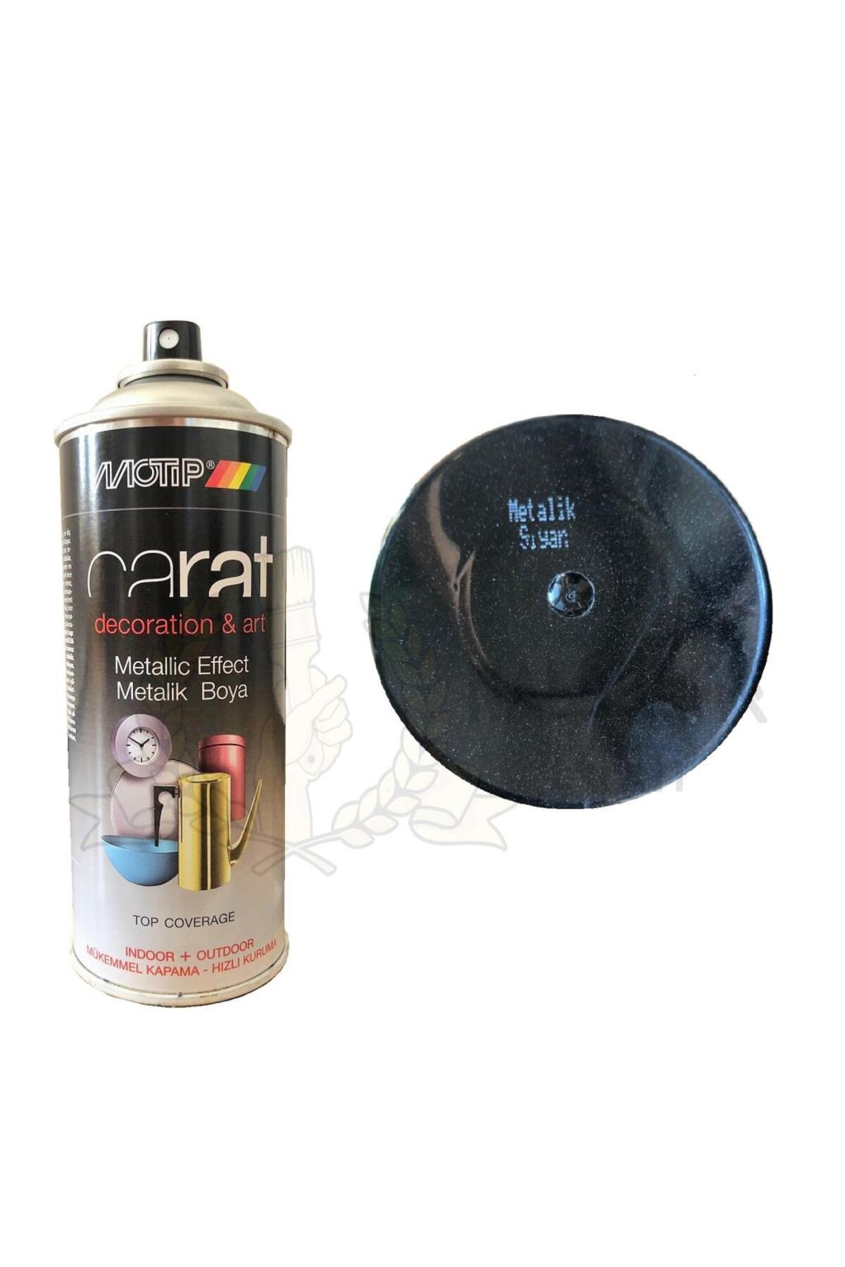 Motip Carat Akrilik Sprey Boya METALİK SİYAH 400 ml