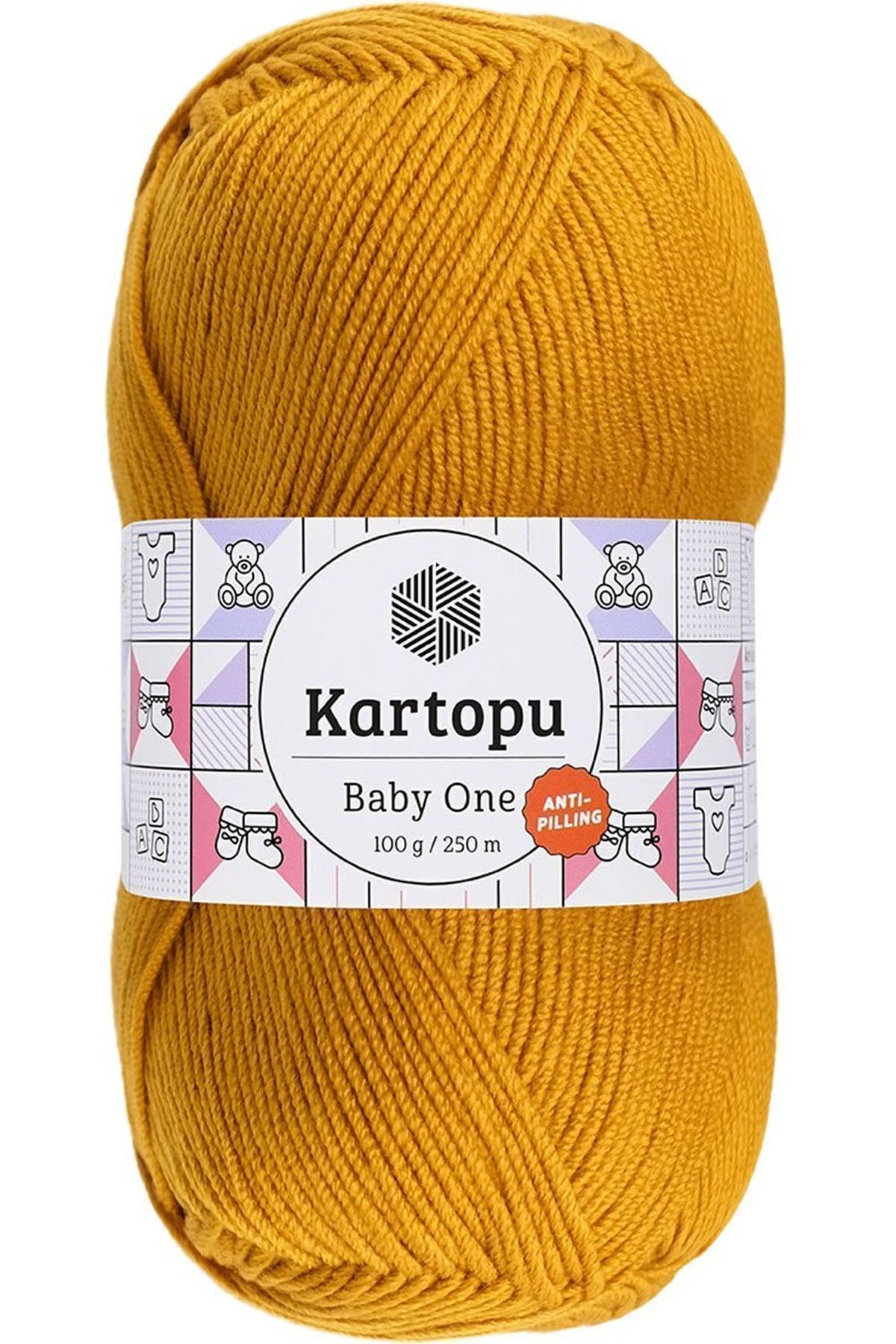 Kartopu Baby One Anti Pilling El Örgü İpliği - K313 Hardal -