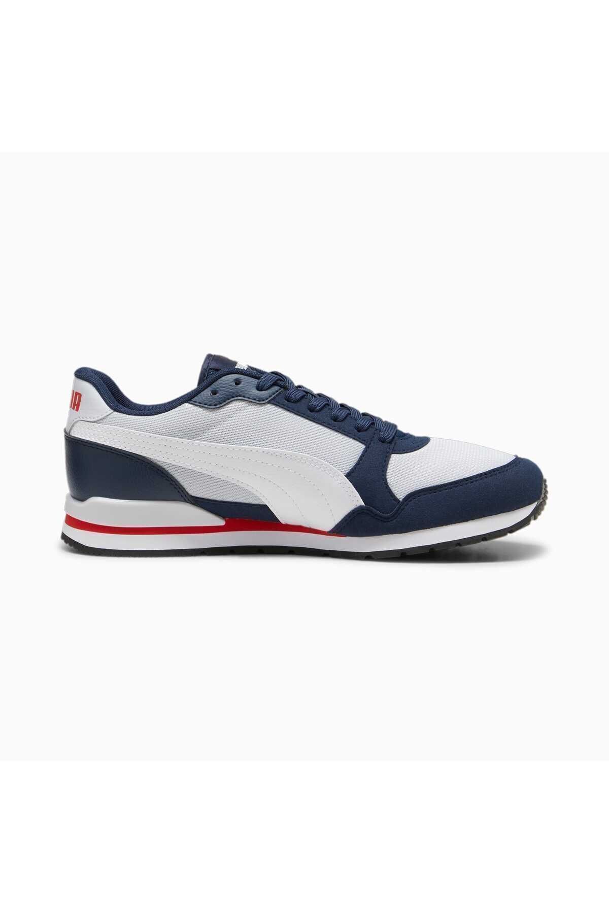 اسنیکر آبی مردانه و زنانه ST Runer V3 Mesh Erk Wht کفش ورزشی سرمهای 384640 22 Puma