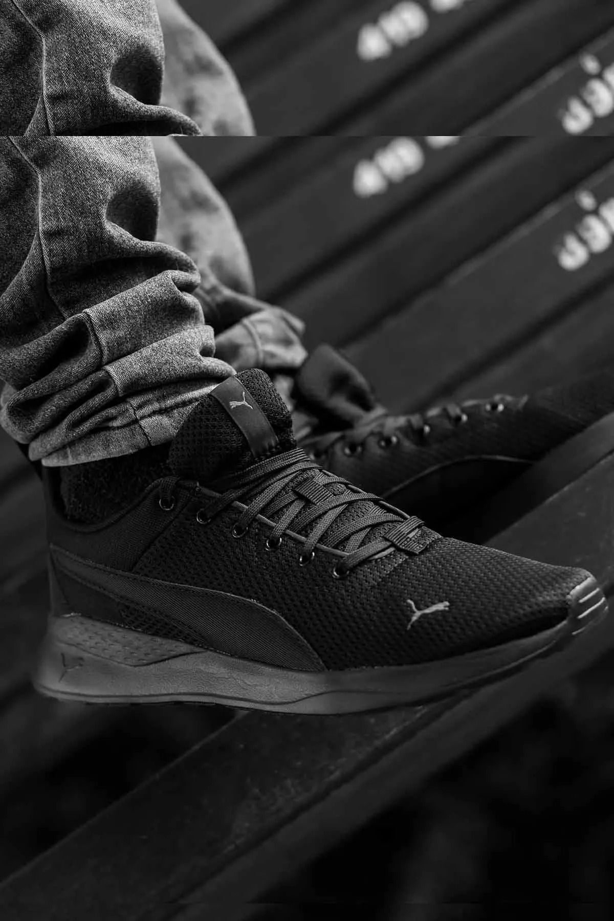 اسنیکر مردانه مشکی پوما | TYB37112801080510330 اورجینال - تصویر 2