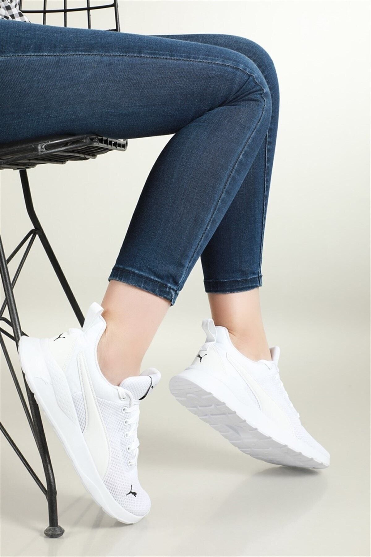 انزارون لایت - کفش Puma پوما اسپرت زنانه سفید - 372004 02 اورجینال - تصویر 4