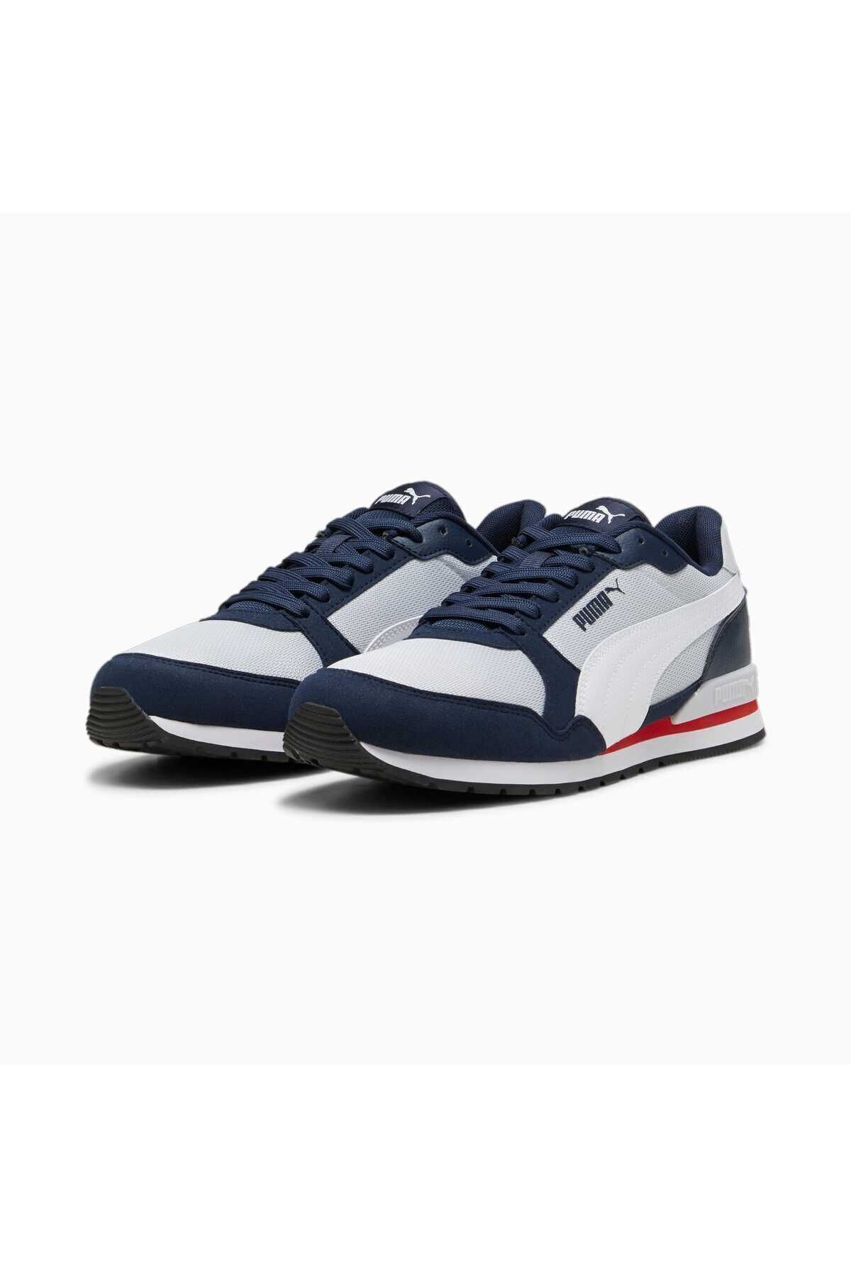 اسنیکر آبی مردانه و زنانه ST Runer V3 Mesh Erk Wht کفش ورزشی سرمهای 384640 22 Puma