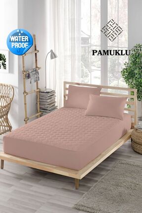 ELY PARKER Renkli Alez Pembe-sıvı Geçirmez-pamuk Kapitoneli Fitted-çift Kişil...