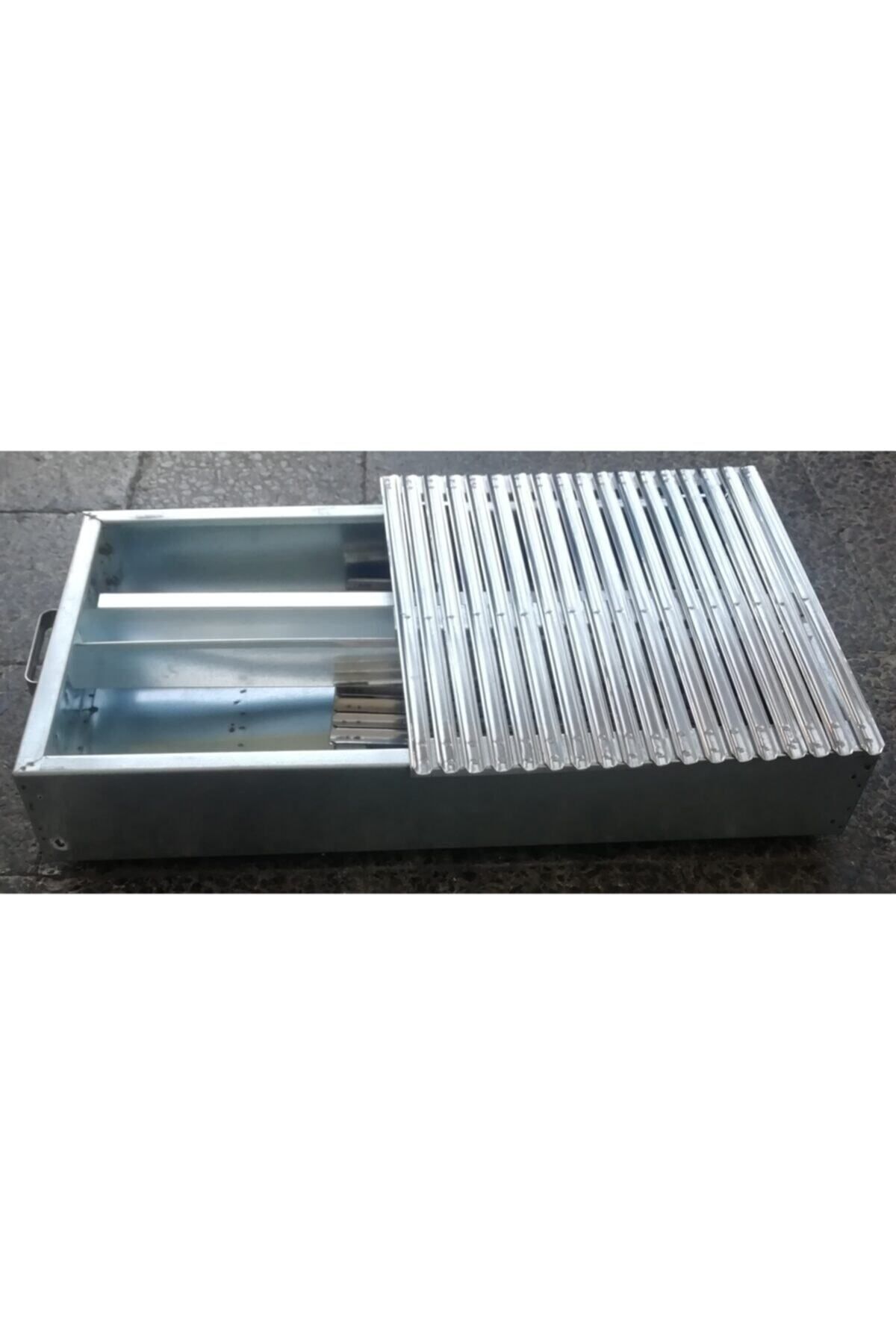 73x40 Cm Krom Oluklu Katlanabilir Ayaklı Mangal 4