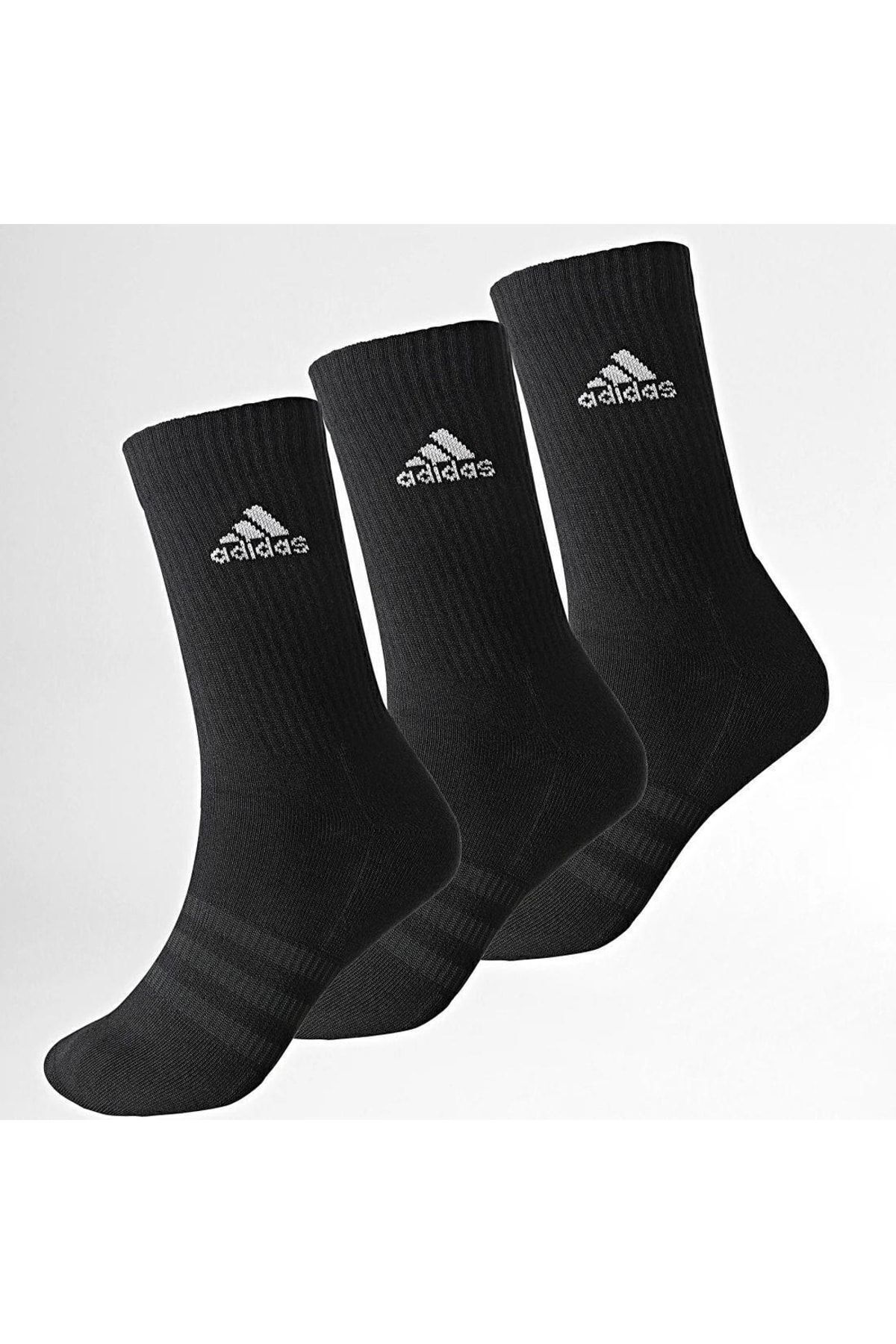 adidas Unisex Siyah 3lü Spor Çorap