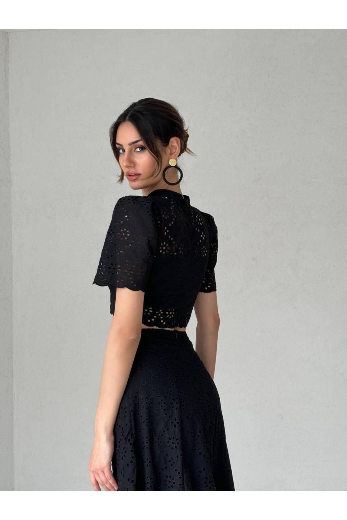 Modisma-Lace Crop Top and Double Suit 6