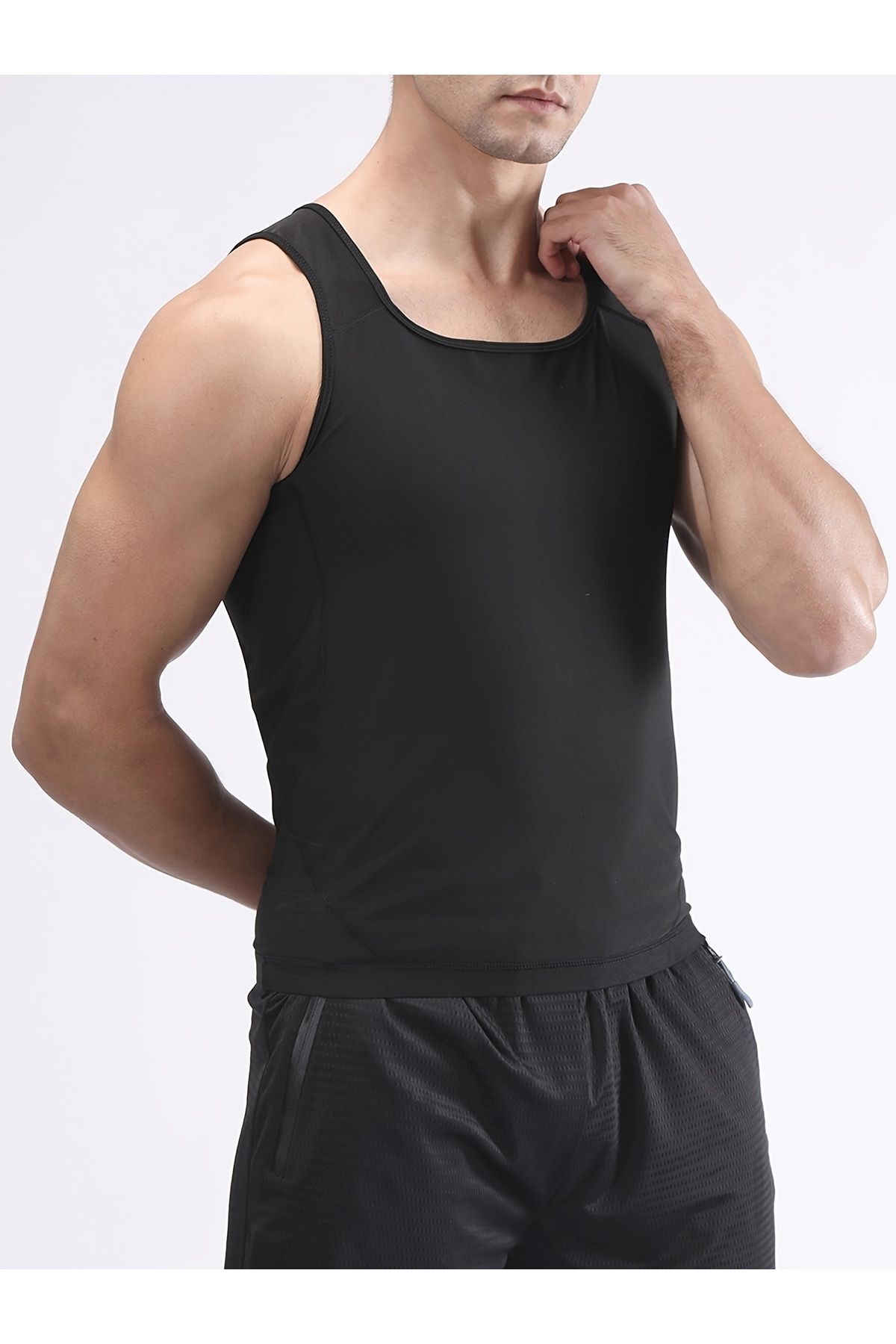 MİSTİRİK-Nodiko Model Men's Thermal Sauna Athlete Help You Slimming Your Fat Apparel Black Color 2